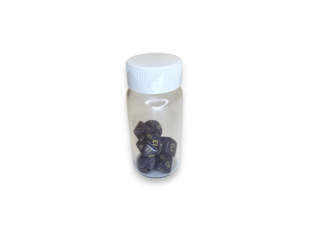 Mini dés polyédriques en acrylique, nacrés et pailletés, parfaits pour Donjons et Dragons (D&amp;D), jeux de société et jeux de société.