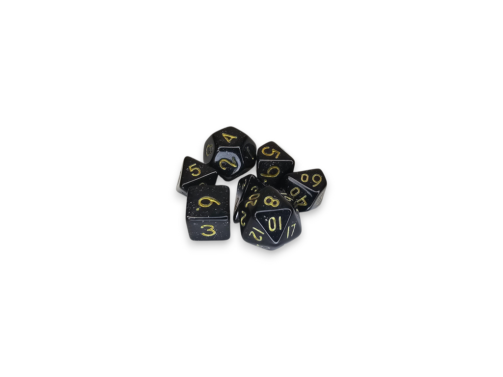 Mini dés polyédriques en acrylique, nacrés et pailletés, parfaits pour Donjons et Dragons (D&amp;D), jeux de société et jeux de société.