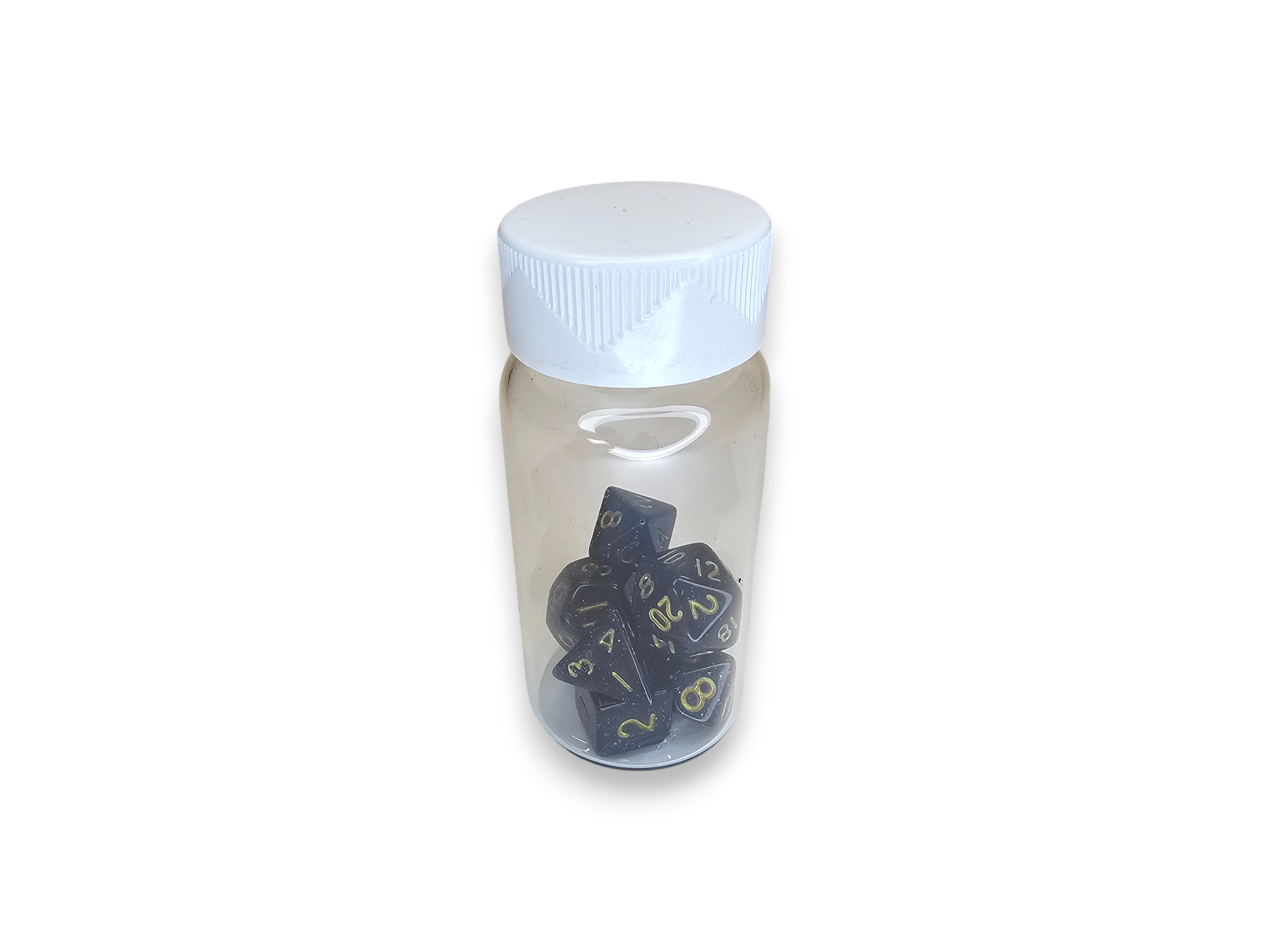 Mini dés polyédriques en acrylique, nacrés et pailletés, parfaits pour Donjons et Dragons (D&amp;D), jeux de société et jeux de société.