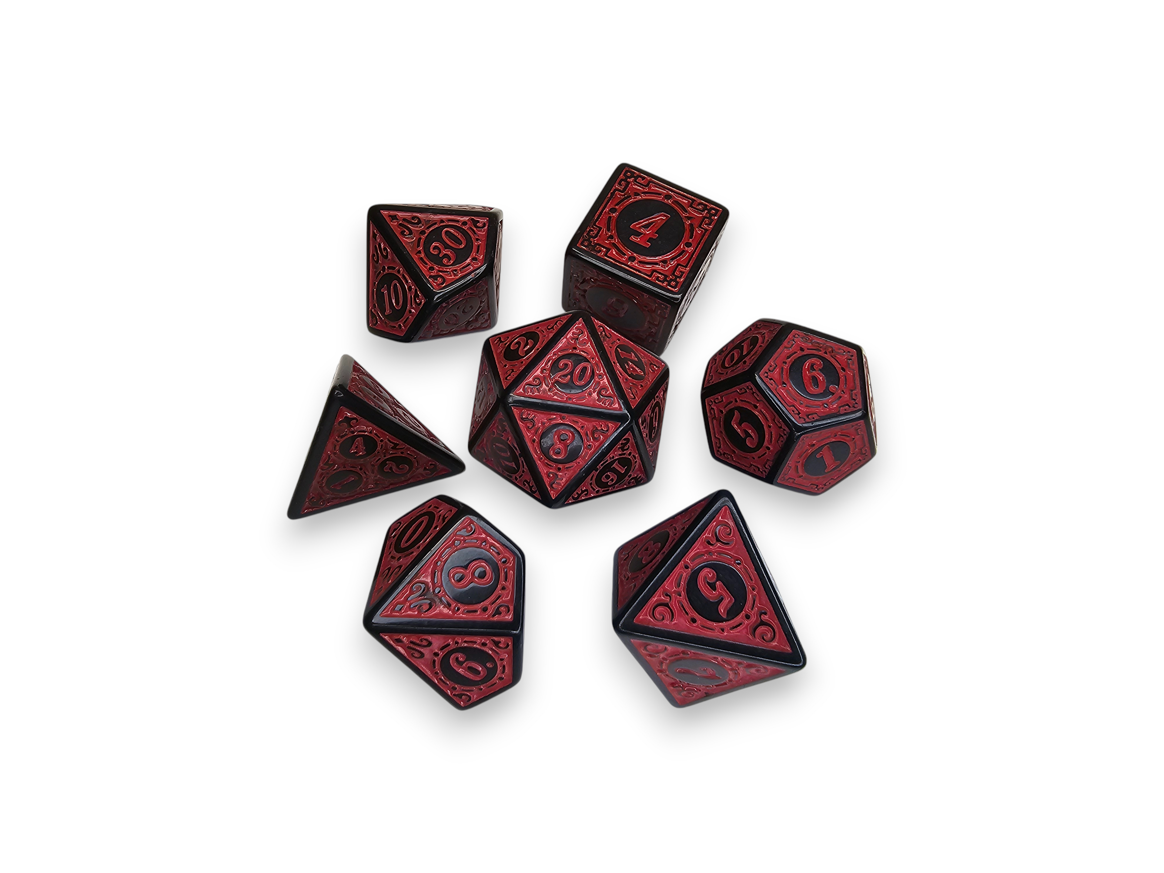 Acrylic Dice, Polyhedral, sets, Engraved, Matte, Dnd, Dungeon, Dragon, board game, gaming