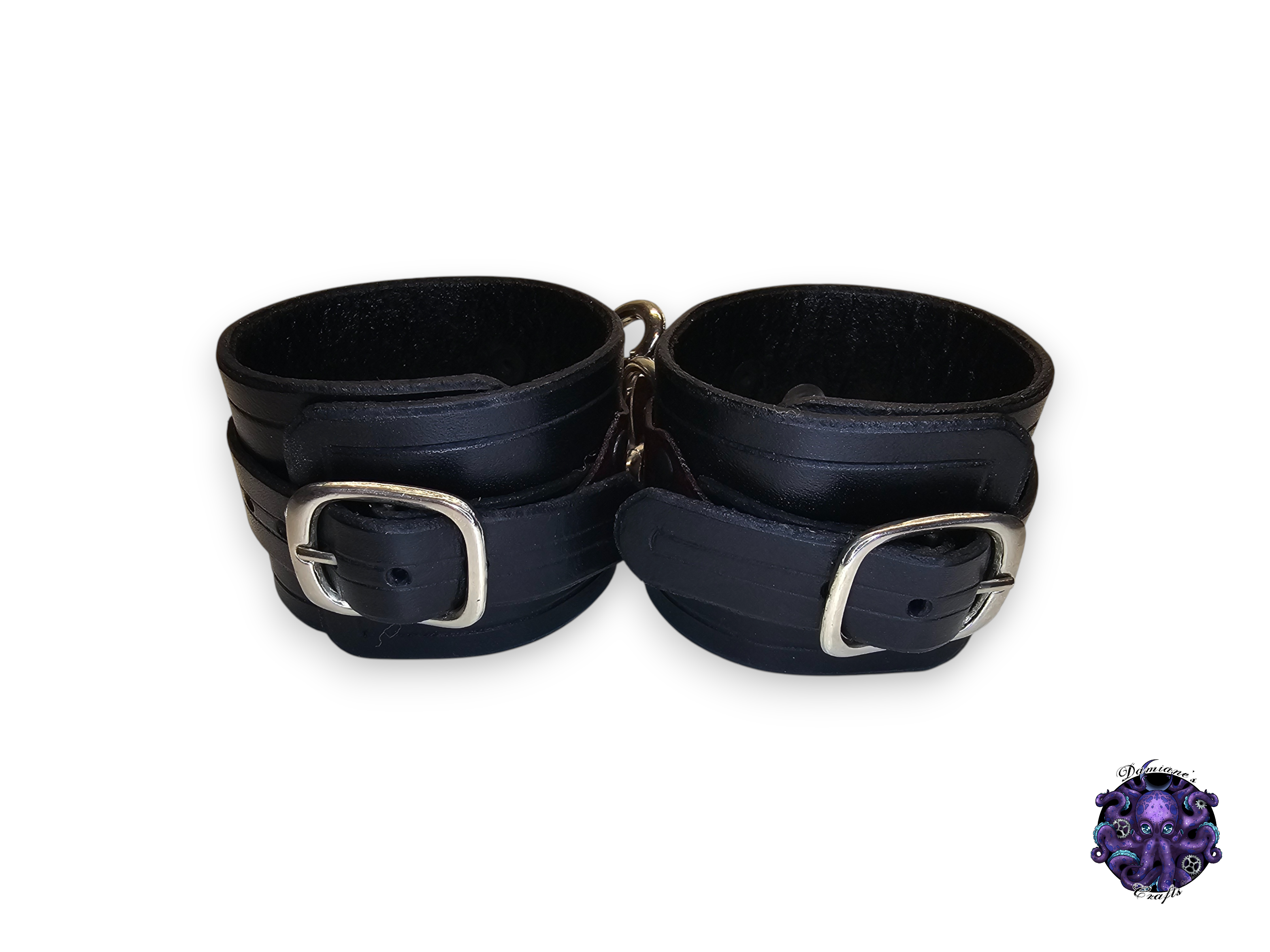 Menottes en cuir véritable, menottes de poignet, menottes à double point, style médiéval, gothique, punk, rock, métal, heavy metal, accessoire de mode, BDSM, poignet, entrave