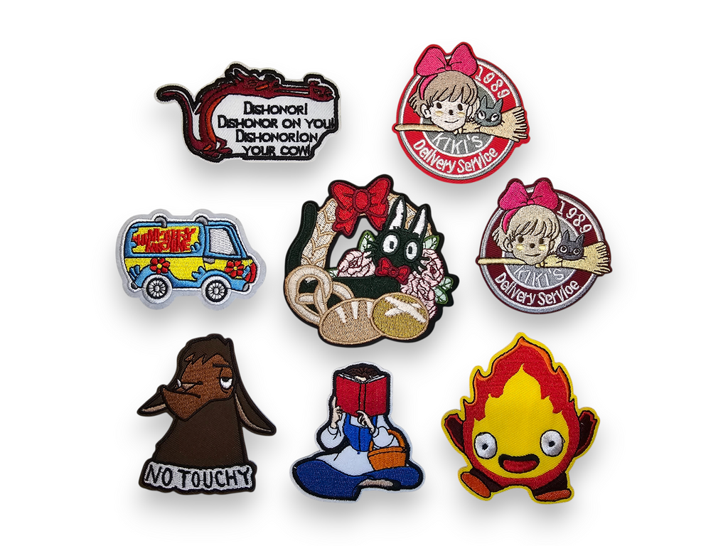 Embroided Patch, Iron on, Glue, Craft supply, Embroidery, Fabric, movie, classic, old movies, children, pop culture, witch, animation movie, tv show, fire, mystery