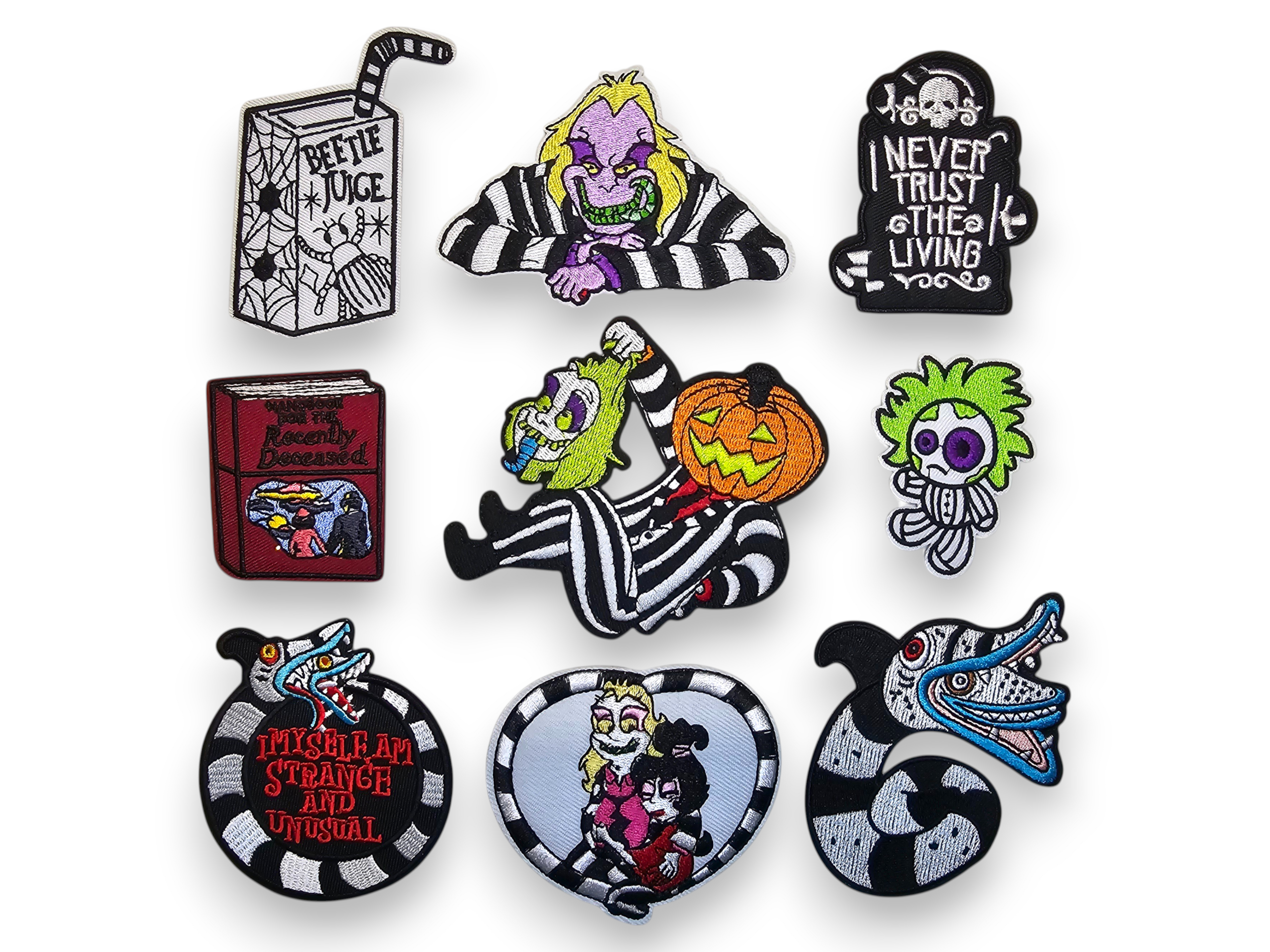 Embroided Patch, Iron on, Glue, Craft supply, Embroidery, Fabric, Movie, Tv serie, Cartoon, Gothic, undead, Snake, Horror