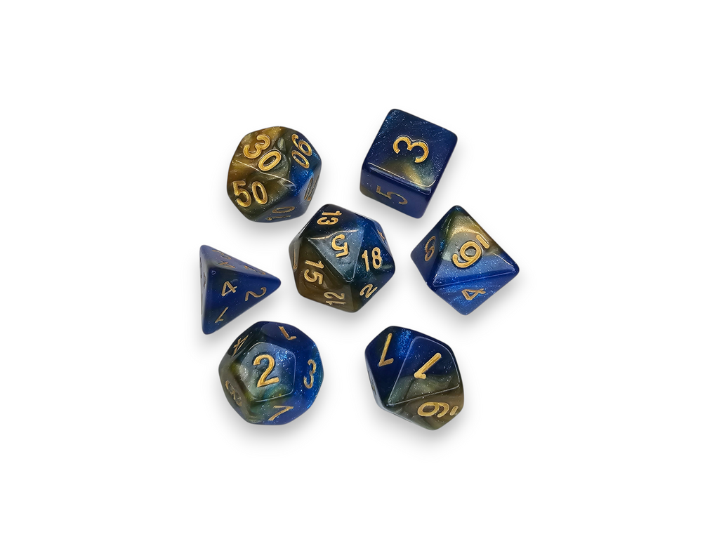 Dados acrílicos, poliédricos, juegos, grabados, perlados, brillantes, bicolor, DnD, mazmorras, dragones, juegos de mesa, juegos