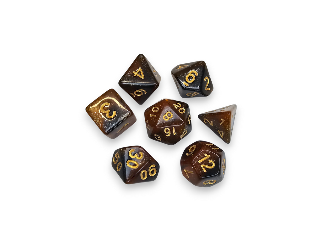 Dados acrílicos, poliédricos, juegos, grabados, perlados, brillantes, bicolor, DnD, mazmorras, dragones, juegos de mesa, juegos