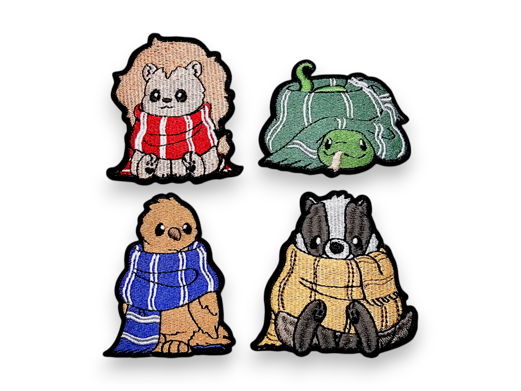 Embroided Patch, Iron on, Glue, Craft supply, Embroidery, Magic, School, House, Witch, Wizard, Scarf, lion, snake, eagle, badger, gothic