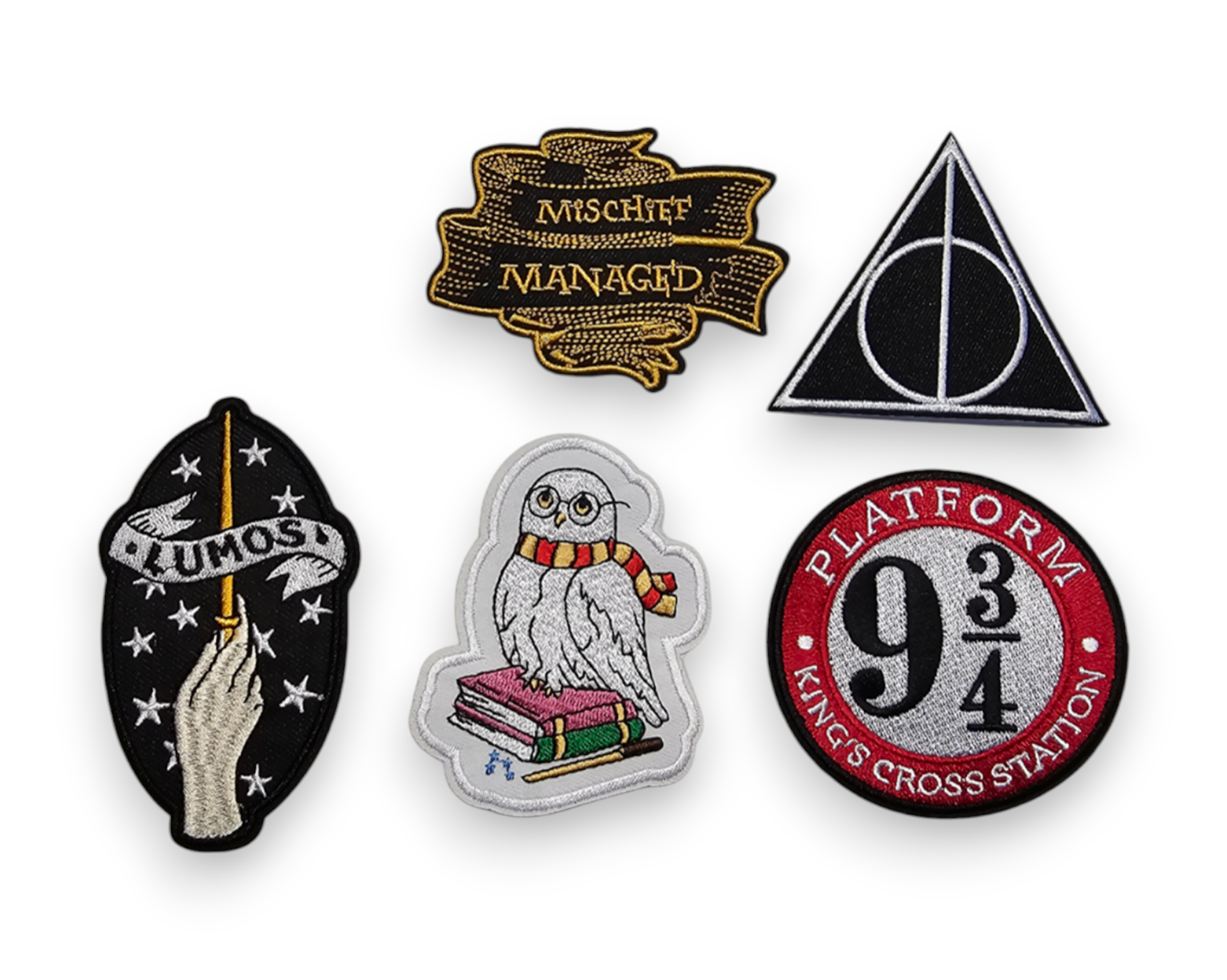Embroided Patch, Iron on, Glue, Craft supply, Embroidery, Magic, School, Witch, Wizard, Spell, Hat, Scarf, Wand, gothic, owl