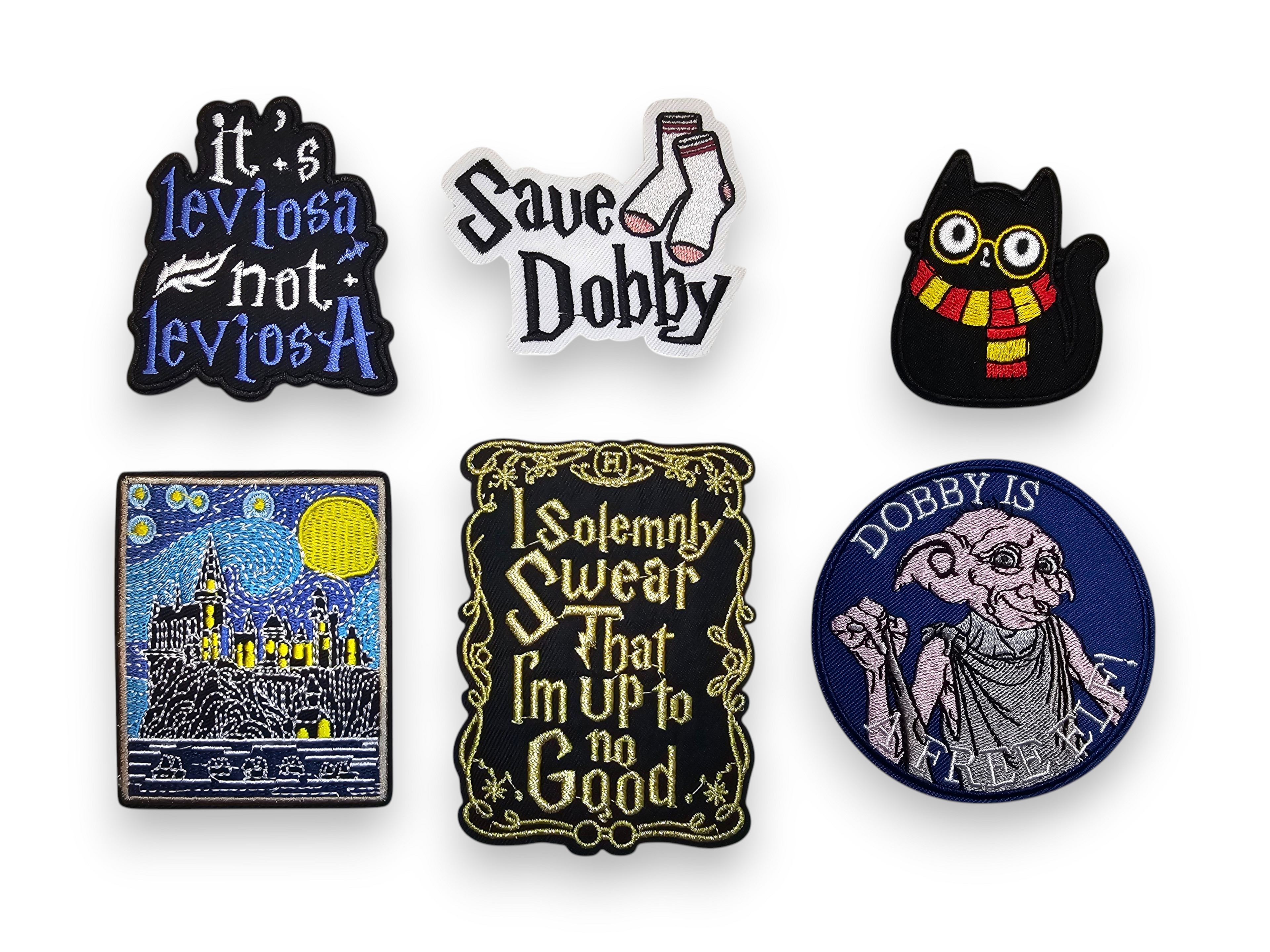Embroided Patch, Iron on, Glue, Craft supply, Embroidery, Magic, School, Witch, Wizard, Spell, Hat, Scarf, Wand, gothic, owl