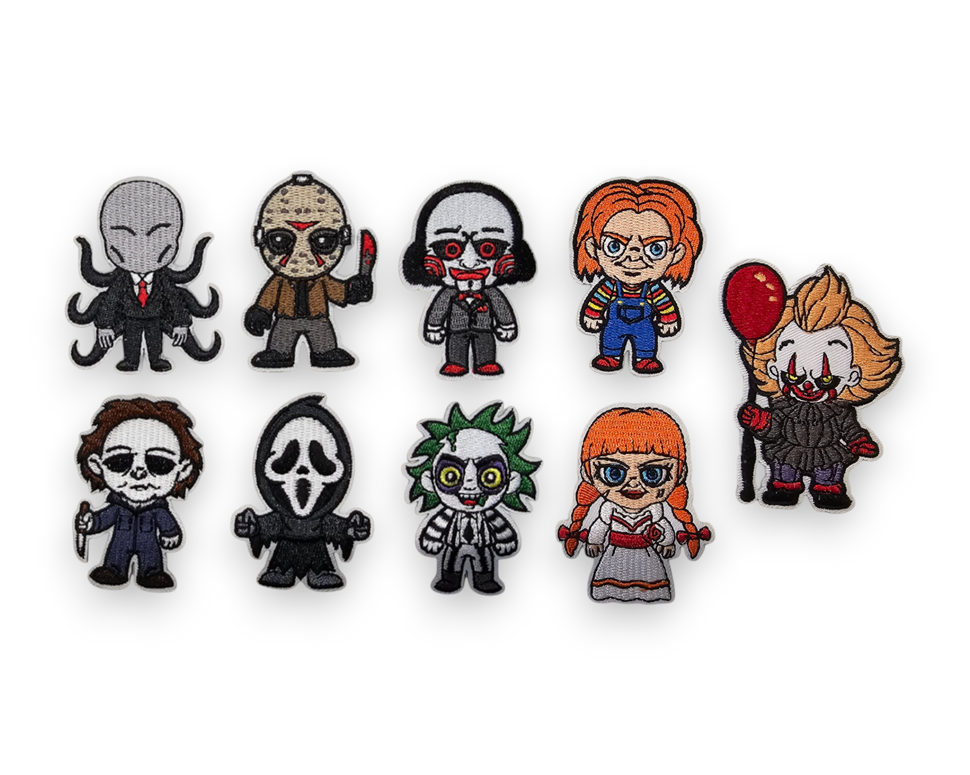 Embroided Patch, Iron on, Glue, Craft supply, Embroidery, Fabric, Movie, Old movies, classic, horror, 80s, knife, chibi