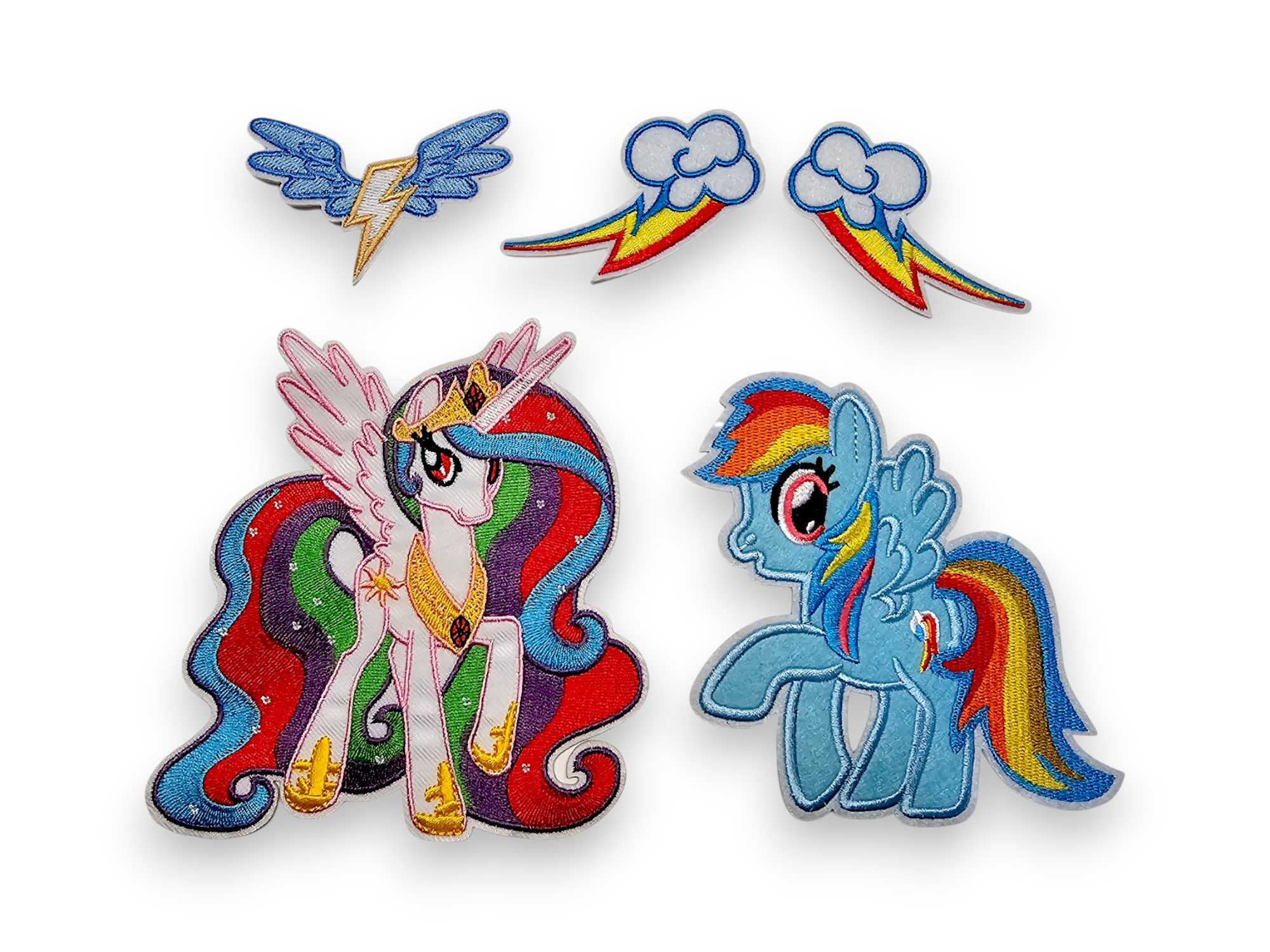 Embroided Patch, Iron on, Glue, Craft supply, Embroidery, Pony, Cute, Kawai, Wing, Unicorn, Pegasus, Tv show, Children, pink, rainbow