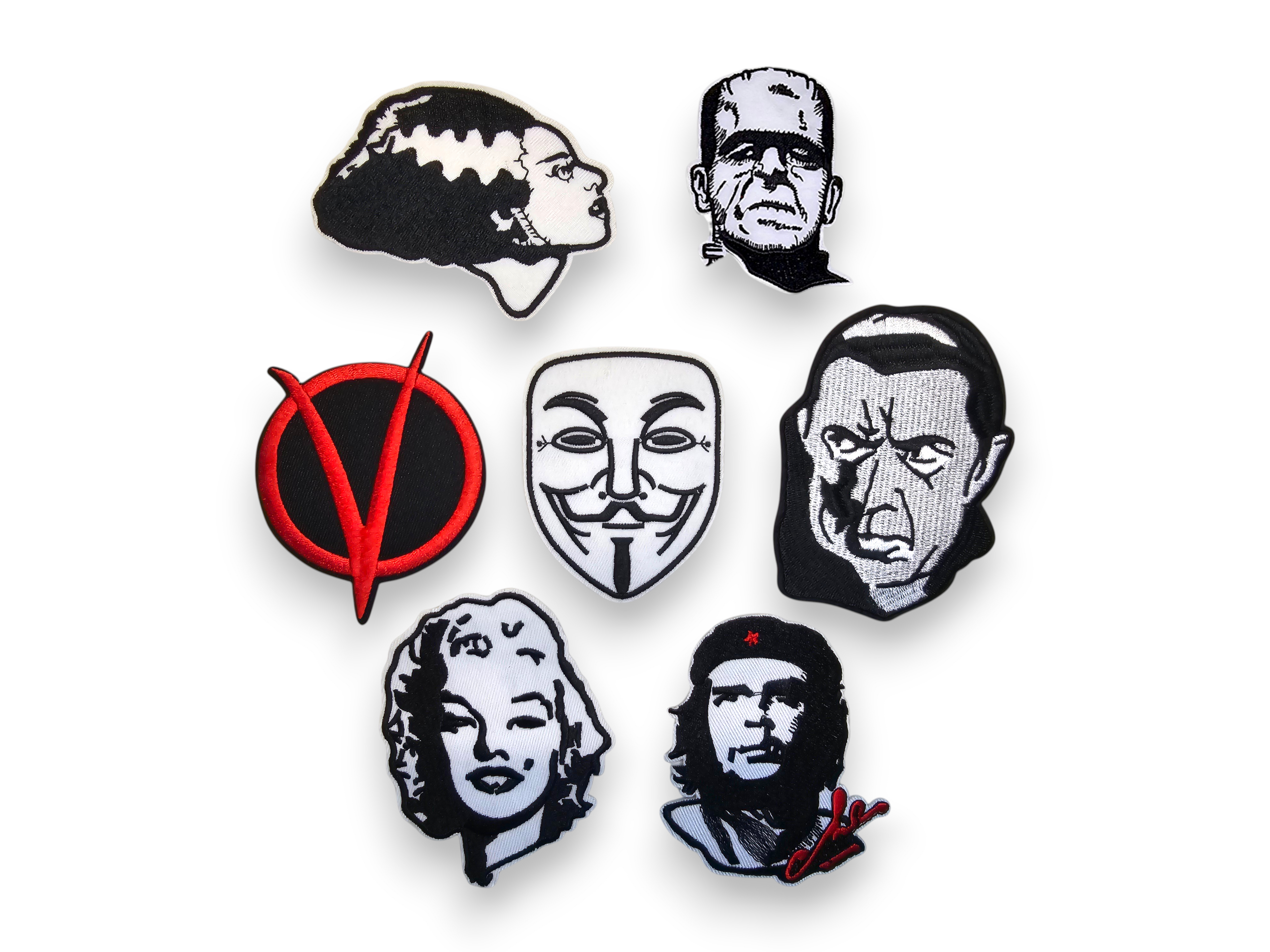 Embroided Patch, Iron on, Glue, Craft supply, Embroidery, Fabric, Movie, Old movies, classic, horror, celebrities, celebs, marilyn