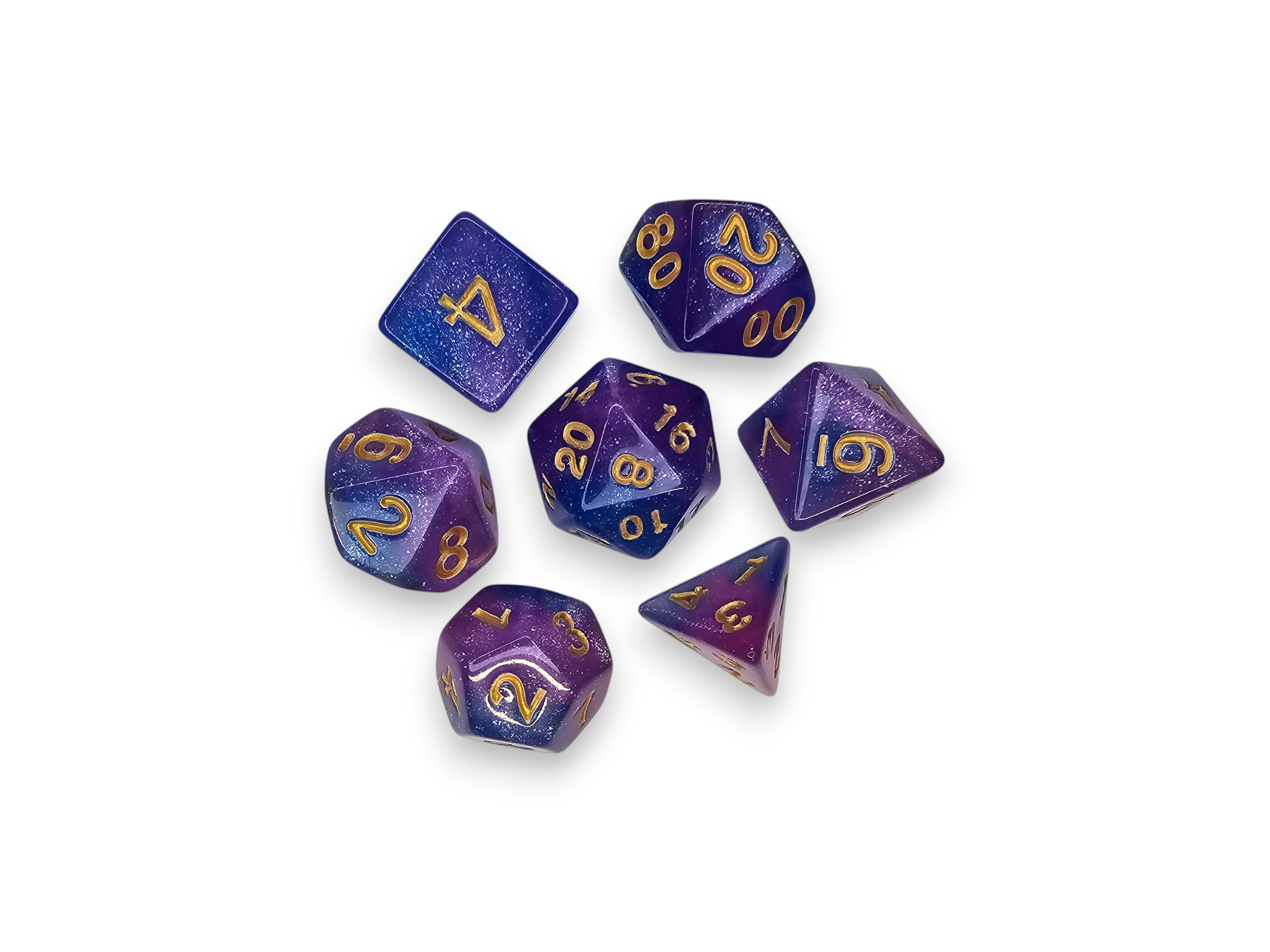 Dados acrílicos, poliédricos, juegos, grabados, perlados, brillantes, bicolor, DnD, mazmorras, dragones, juegos de mesa, juegos