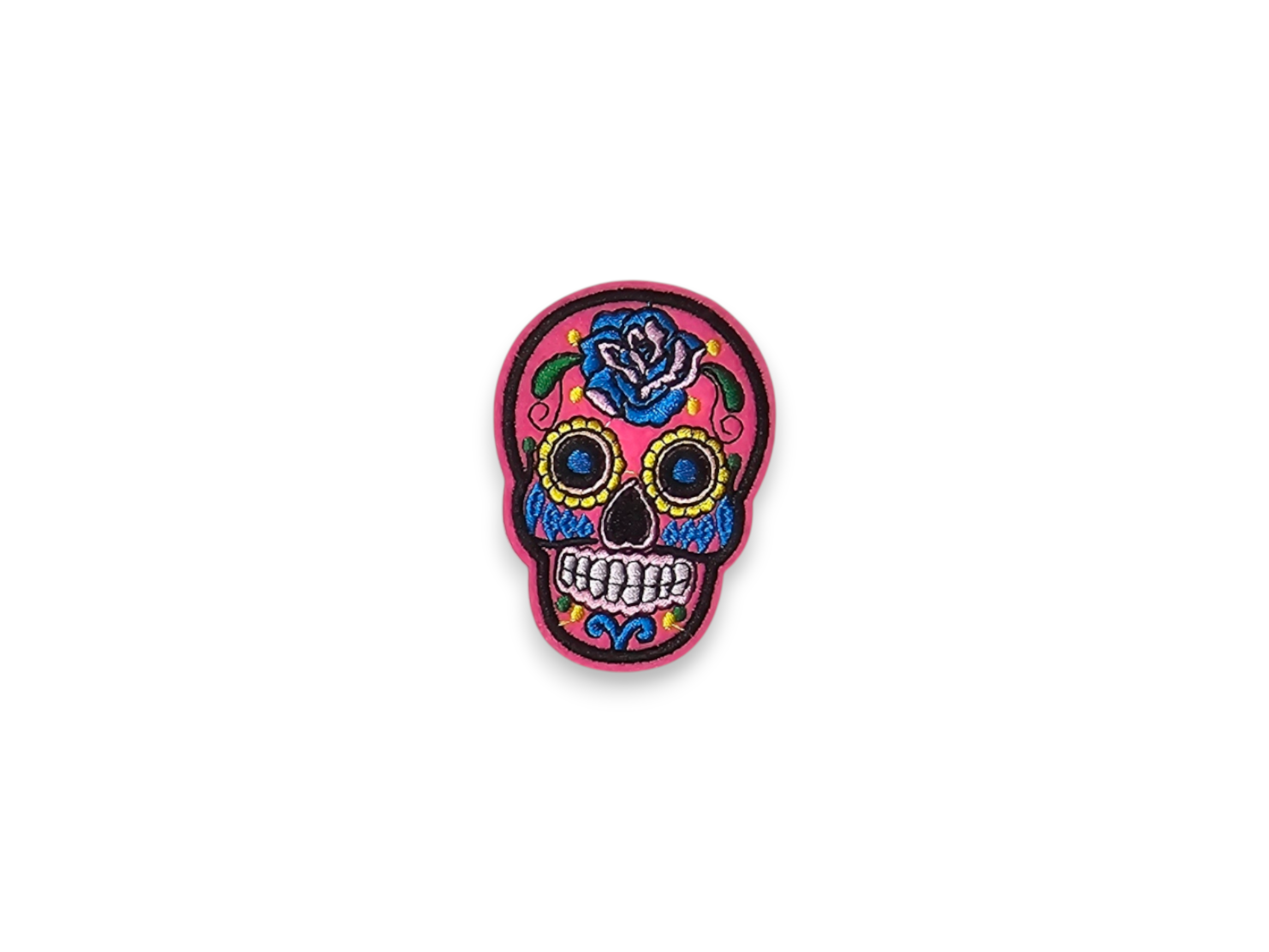 Embroided Patch, Iron on, Glue, Craft supply, Embroidery, Fabric, Skull, Dia de Muertos, mexico, holiday, festival, fiesta