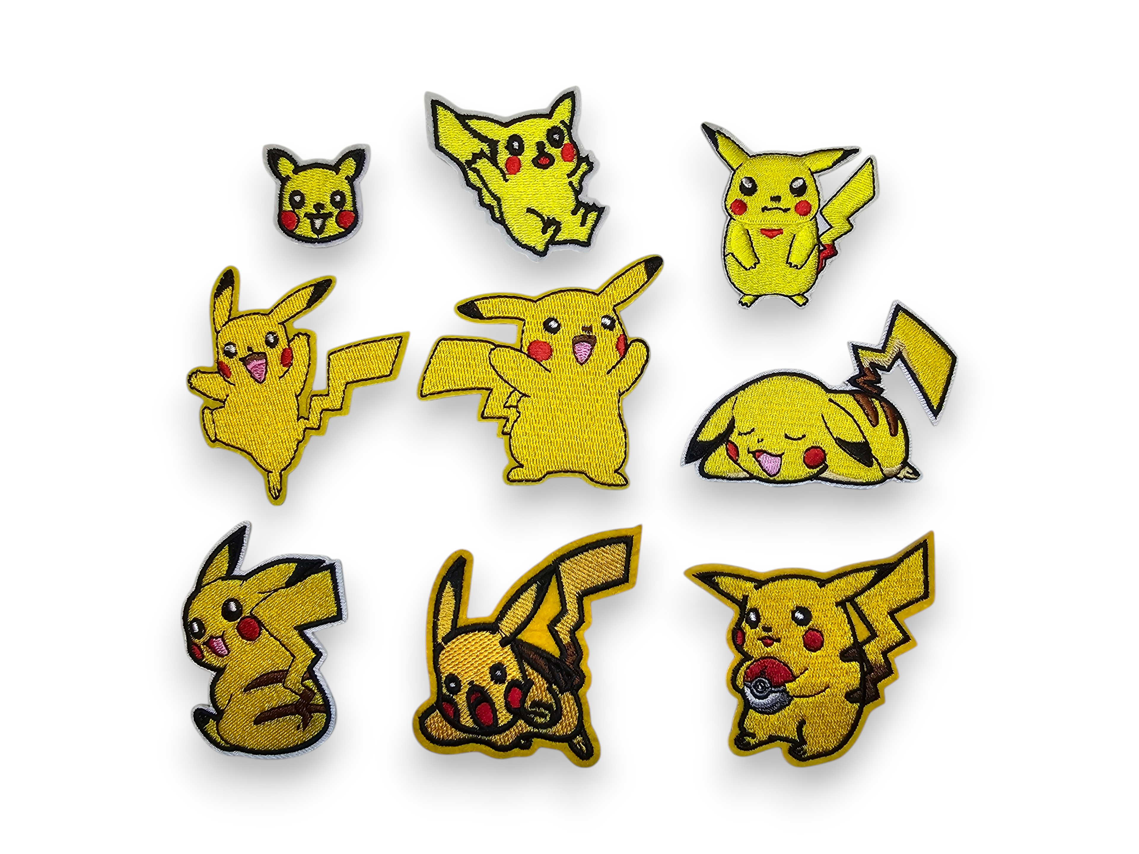 Embroided Patch, Iron on, Glue, Craft supply, Embroidery, Monster, video game, yellow, electric