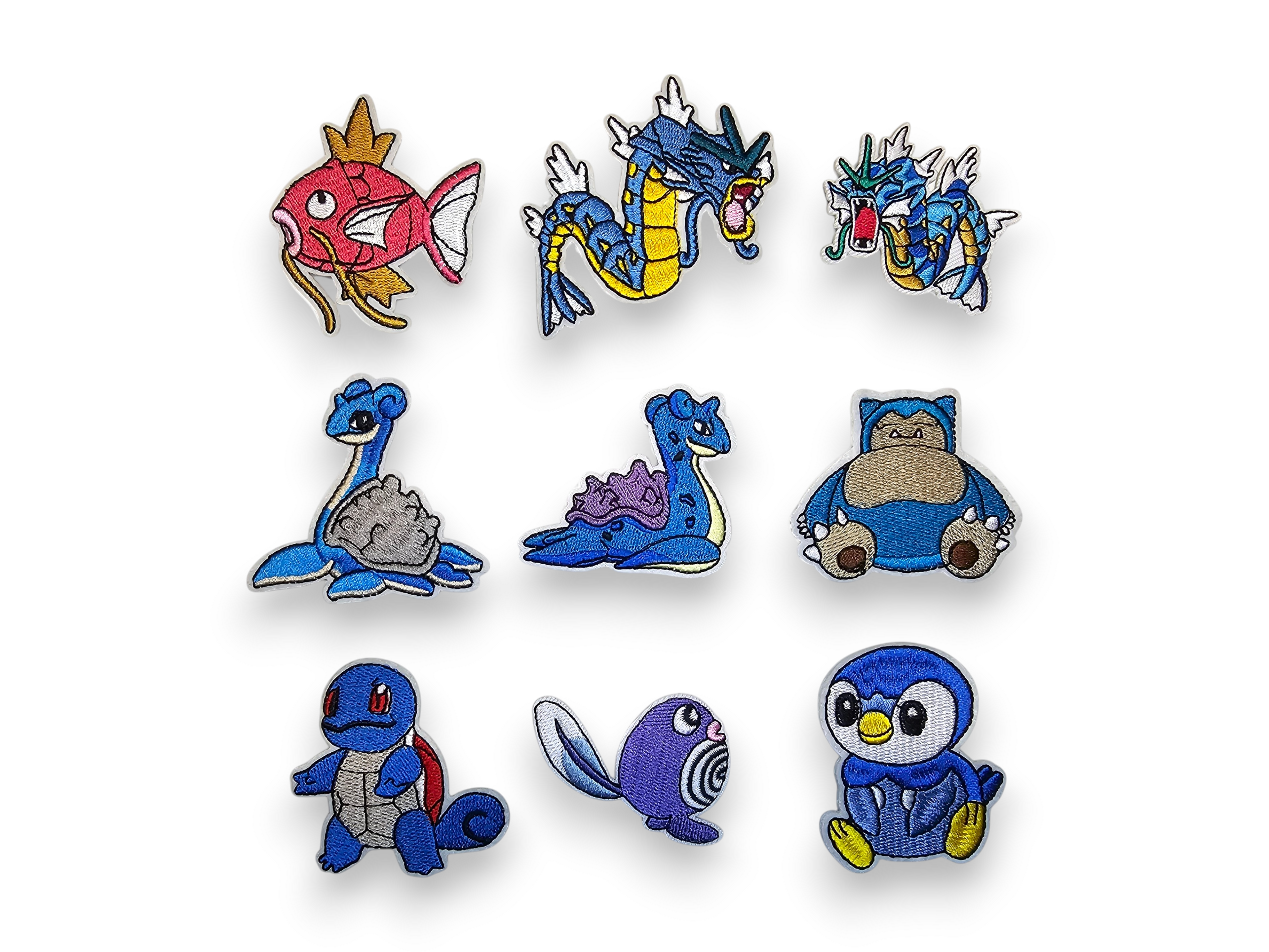 Embroided Patch, Iron on, Glue, Craft supply, Embroidery, Monster, video game, creature, Blue, Water, Dragon, fish, Turtle