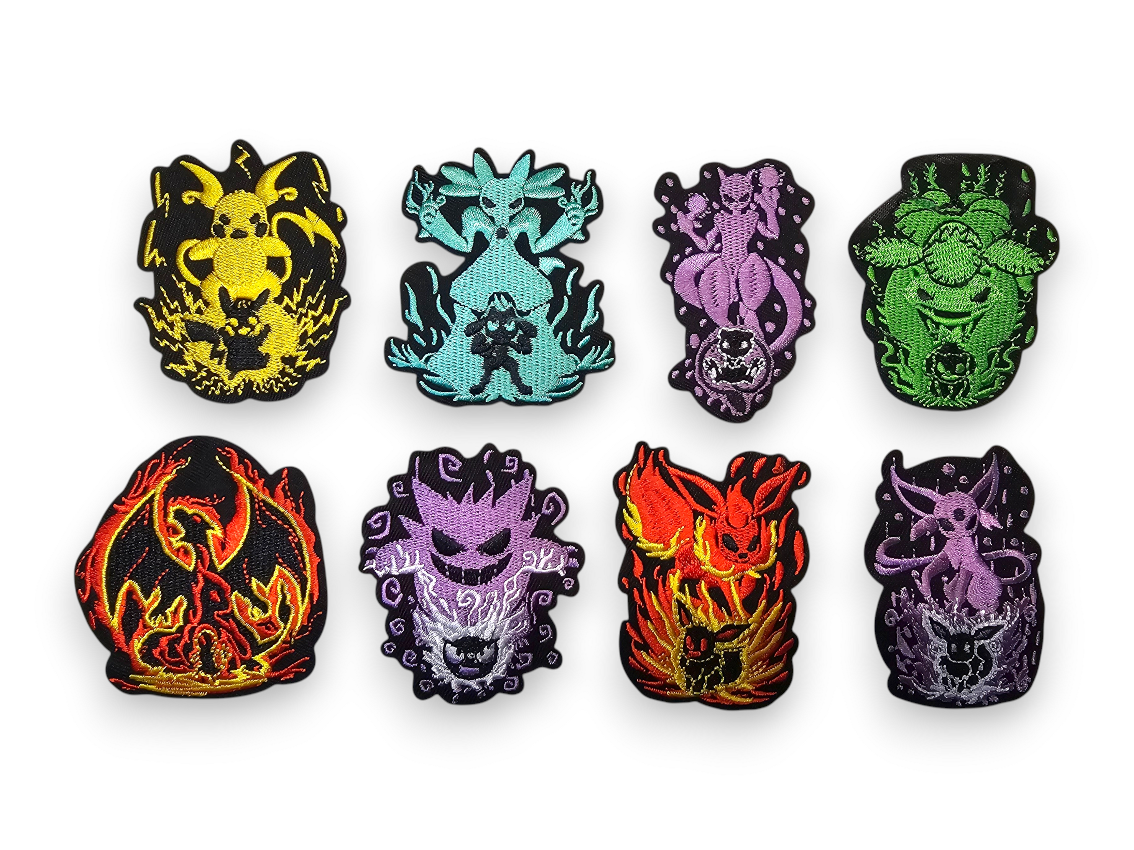 Embroided Patch, Iron on, Glue, Craft supply, Embroidery, Monster, video game, creature, Aura