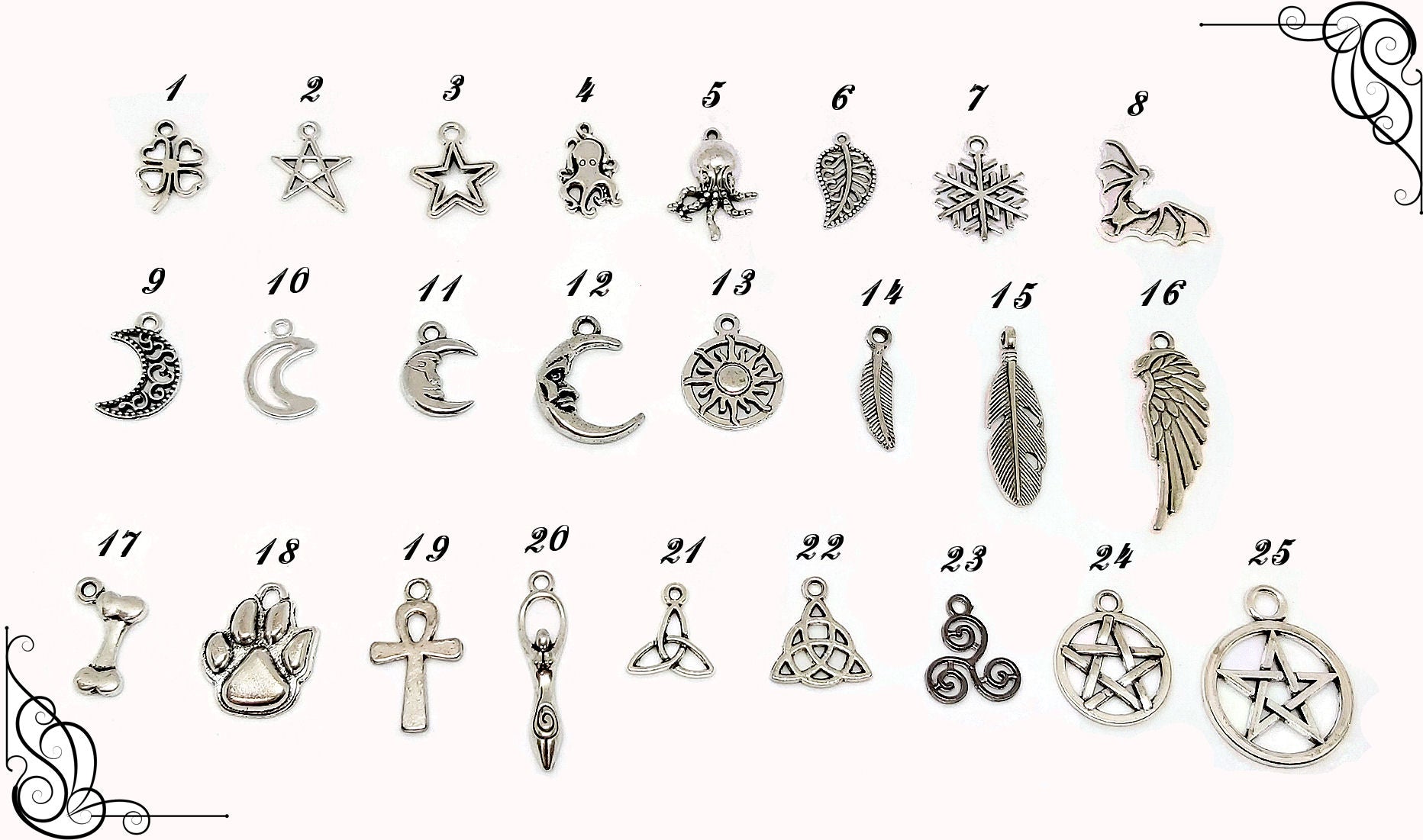 Real leather, Cat collar, ombre, Spikes, charm, bell, magic, pentagram, moon