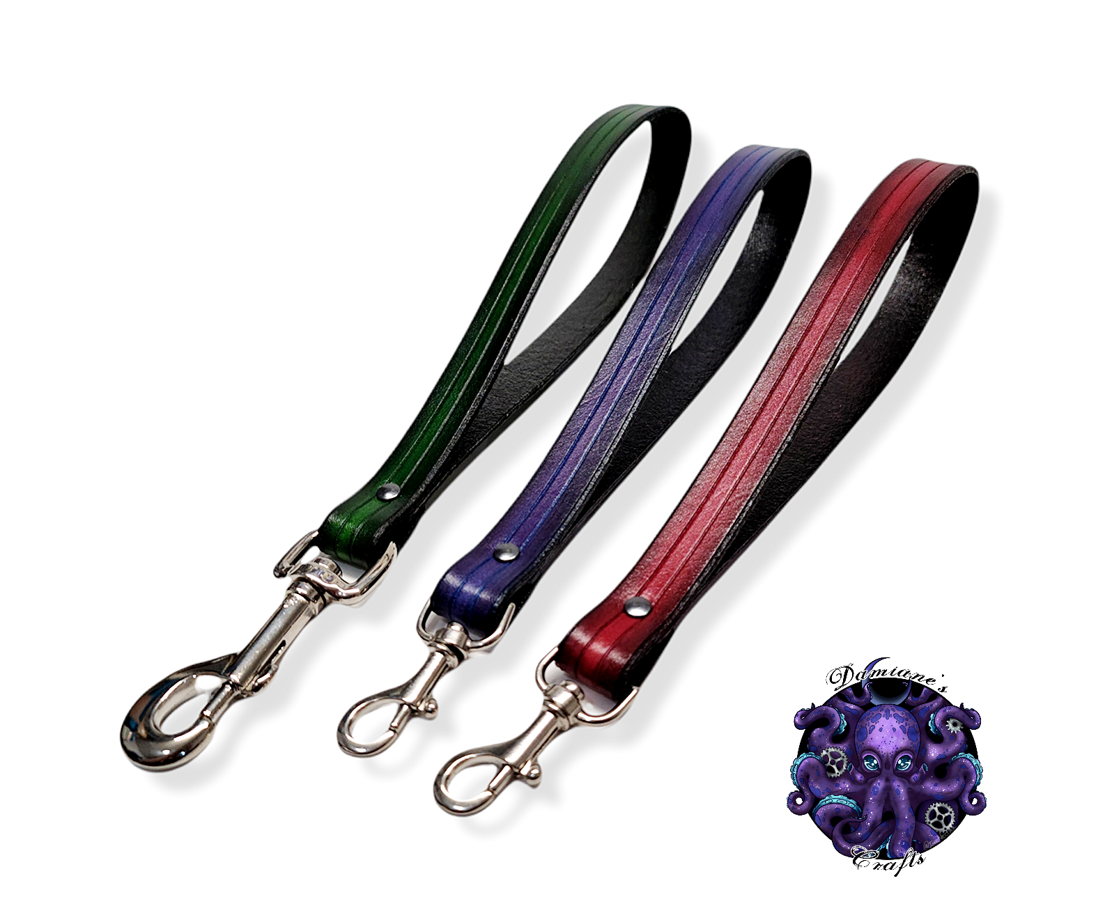 Real leather, Leash handle, simple, Snap hook, Medieval, gothic, punk, rock, metal, heavy metal, mode accessory, bdsm