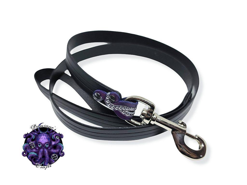 Cuir véritable, laisse, tentacule, steampunk, mousqueton, médiéval, gothique, punk, rock, métal, heavy metal, accessoire de mode, BDSM, chien