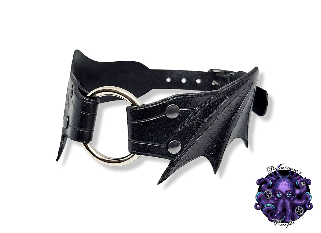 SALE, Real leather, Choker, Grade B, Bat wing, Pentagram, steampunk, Medieval, Gothic, Vampire, punk, rock, metal, heavy metal, mode accessory, bdsm