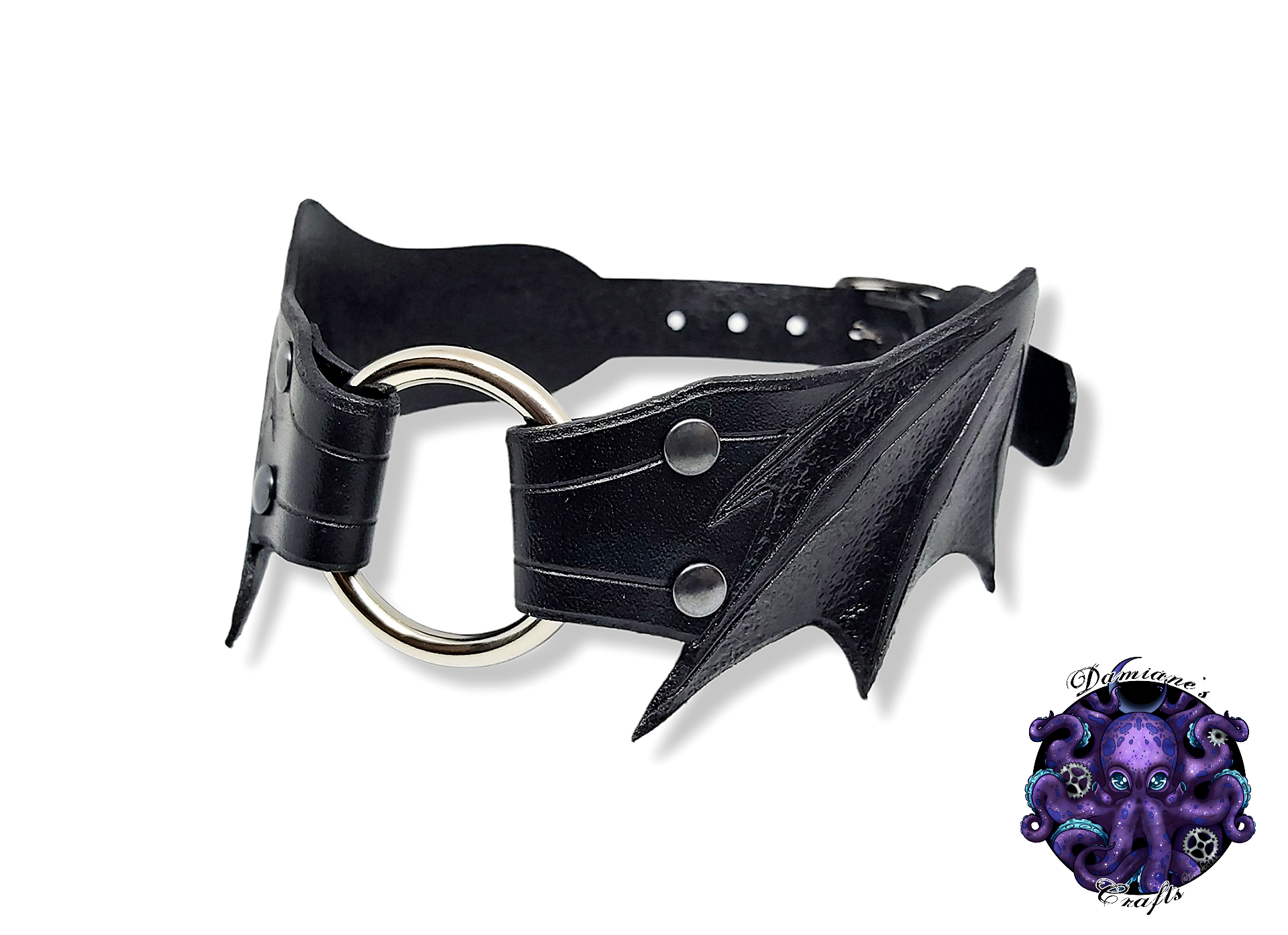 SALE, Real leather, Choker, Grade B, Bat wing, Pentagram, steampunk, Medieval, Gothic, Vampire, punk, rock, metal, heavy metal, mode accessory, bdsm