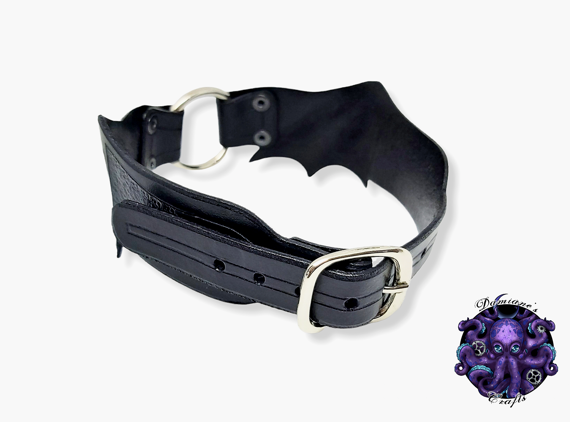 SALE, Real leather, Choker, Grade B, Bat wing, Pentagram, steampunk, Medieval, Gothic, Vampire, punk, rock, metal, heavy metal, mode accessory, bdsm