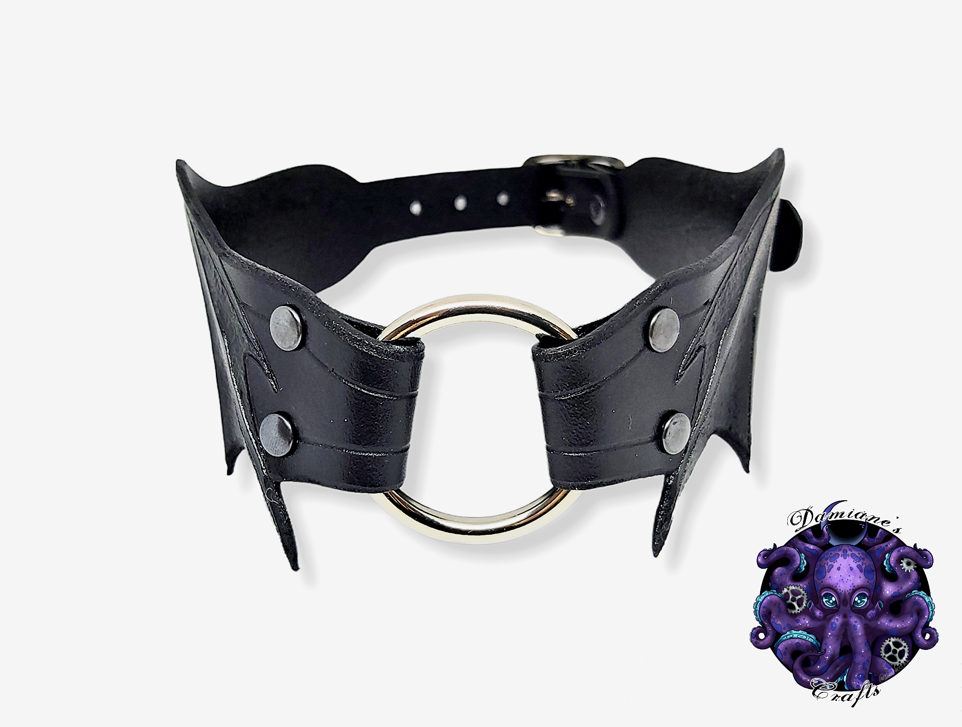 SALE, Real leather, Choker, Grade B, Bat wing, Pentagram, steampunk, Medieval, Gothic, Vampire, punk, rock, metal, heavy metal, mode accessory, bdsm