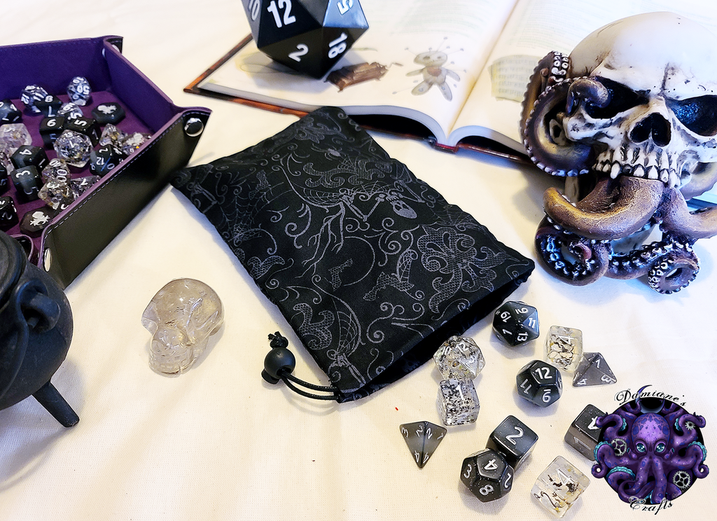 Fabric Pouch, Pocket, Medieval, purse, coin, dice, money, fabric, cord, dnd, dice, rpg, larp