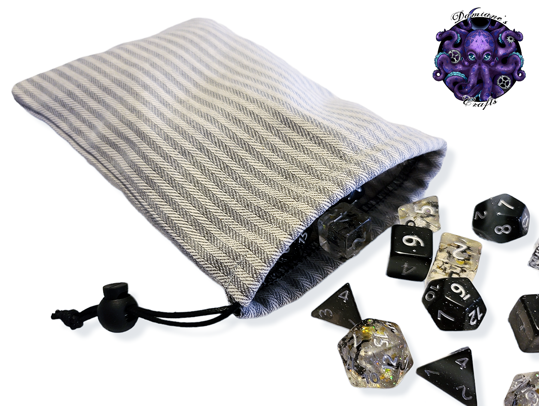 Fabric Pouch, Pocket, Medieval, purse, coin, dice, money, fabric, cord, dnd, dice, rpg, larp