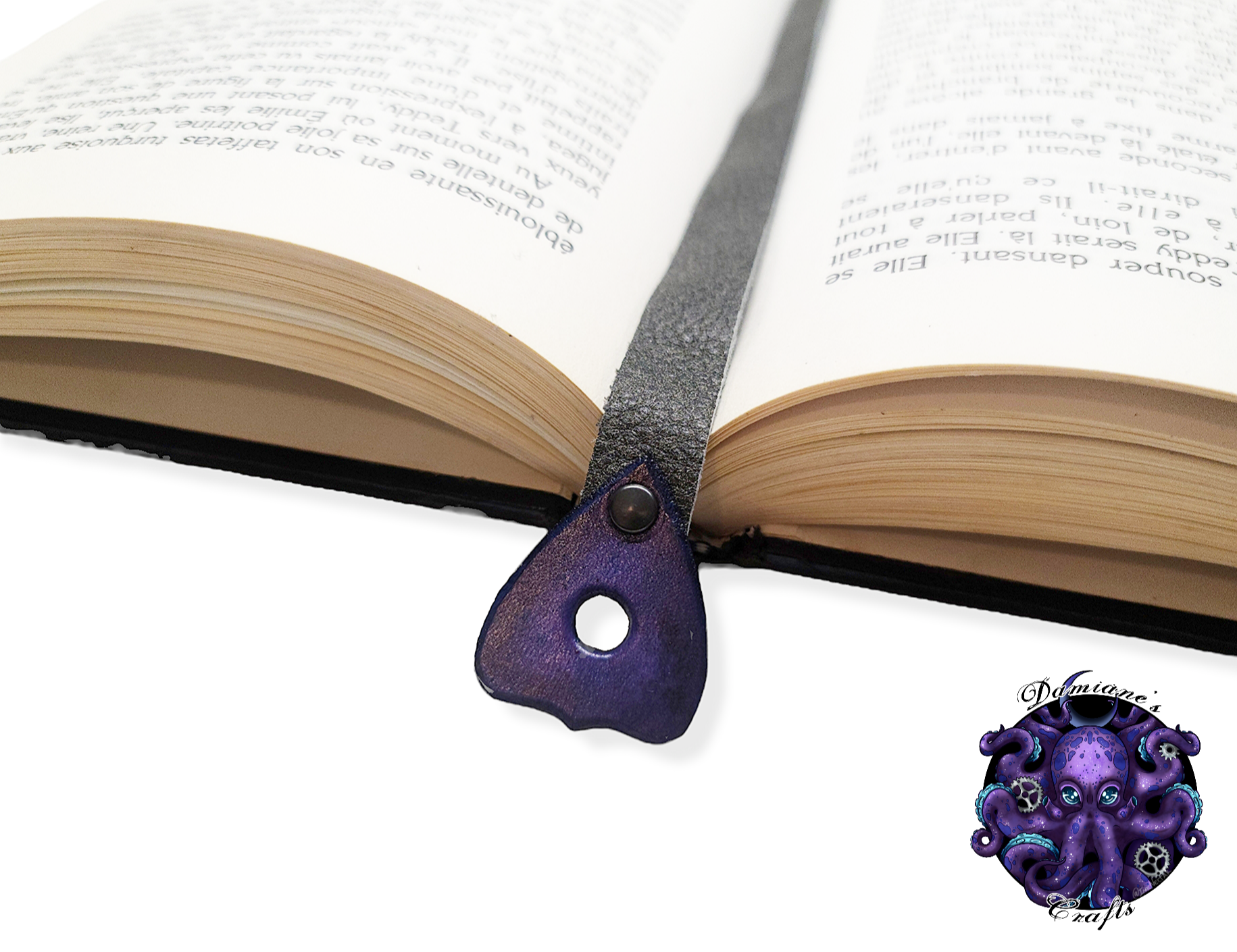 Real leather, Bookmark, Ouija planchette, gothic, witch, witchy, halloween