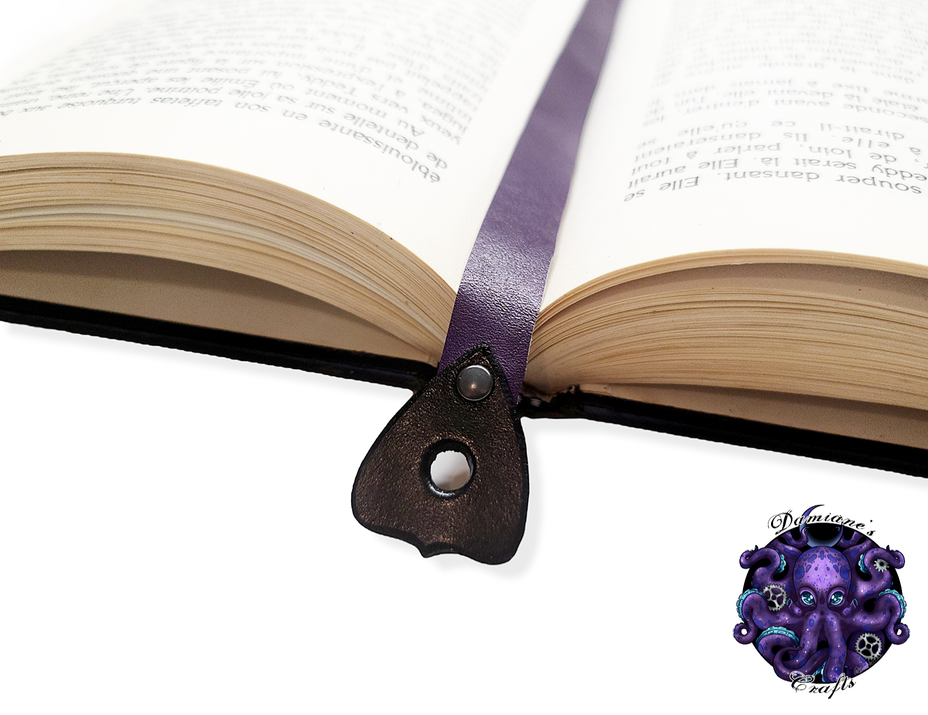 Real leather, Bookmark, Ouija planchette, gothic, witch, witchy, halloween