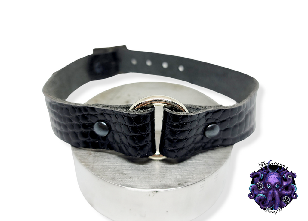 Real leather, Choker, ring, O-ring, steampunk, Medieval, Gothic, Vampire, punk, rock, metal, heavy metal, mode accessory, bdsm