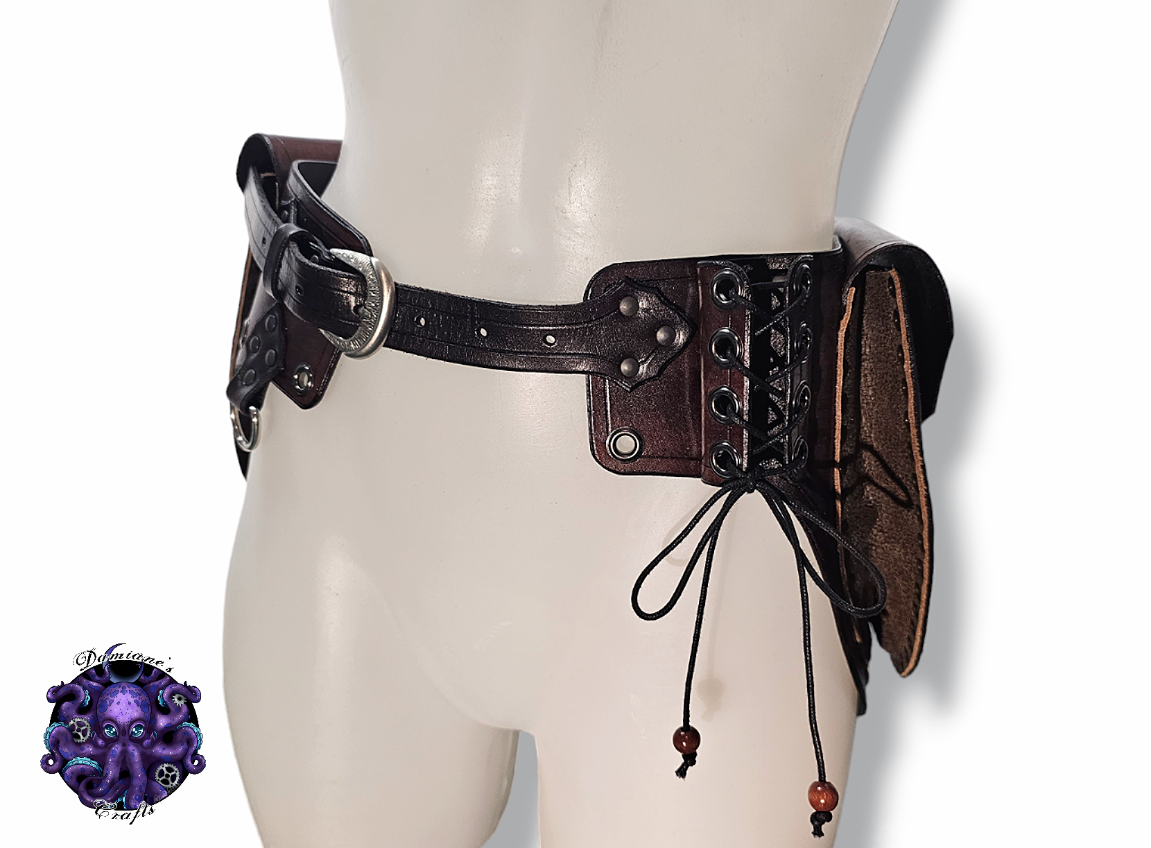 Real leather, Pockets Belt, Pouchs, holster, Medieval, pirate, costume, cosplay, LARP, halloween