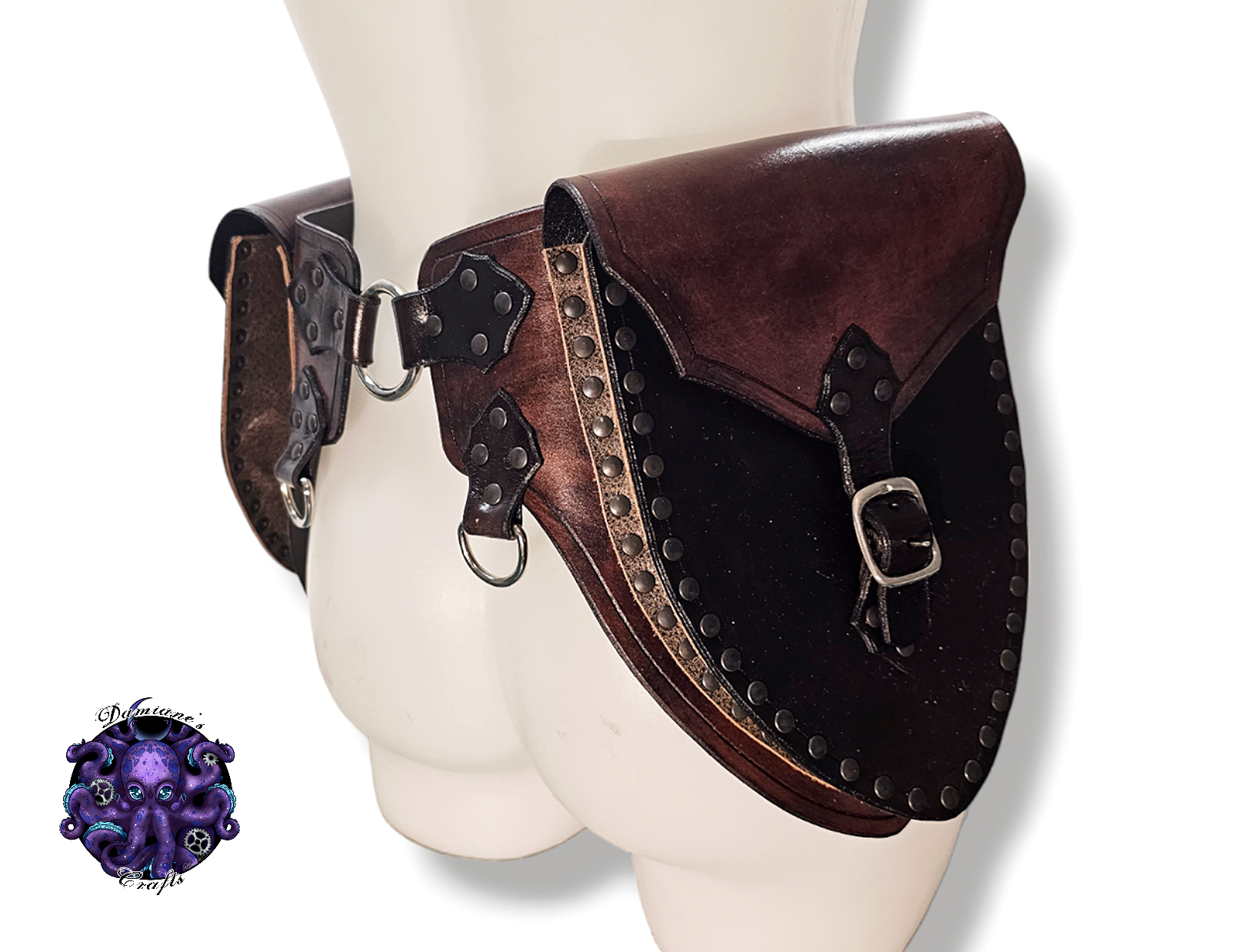 Real leather, Pockets Belt, Pouchs, holster, Medieval, pirate, costume, cosplay, LARP, halloween