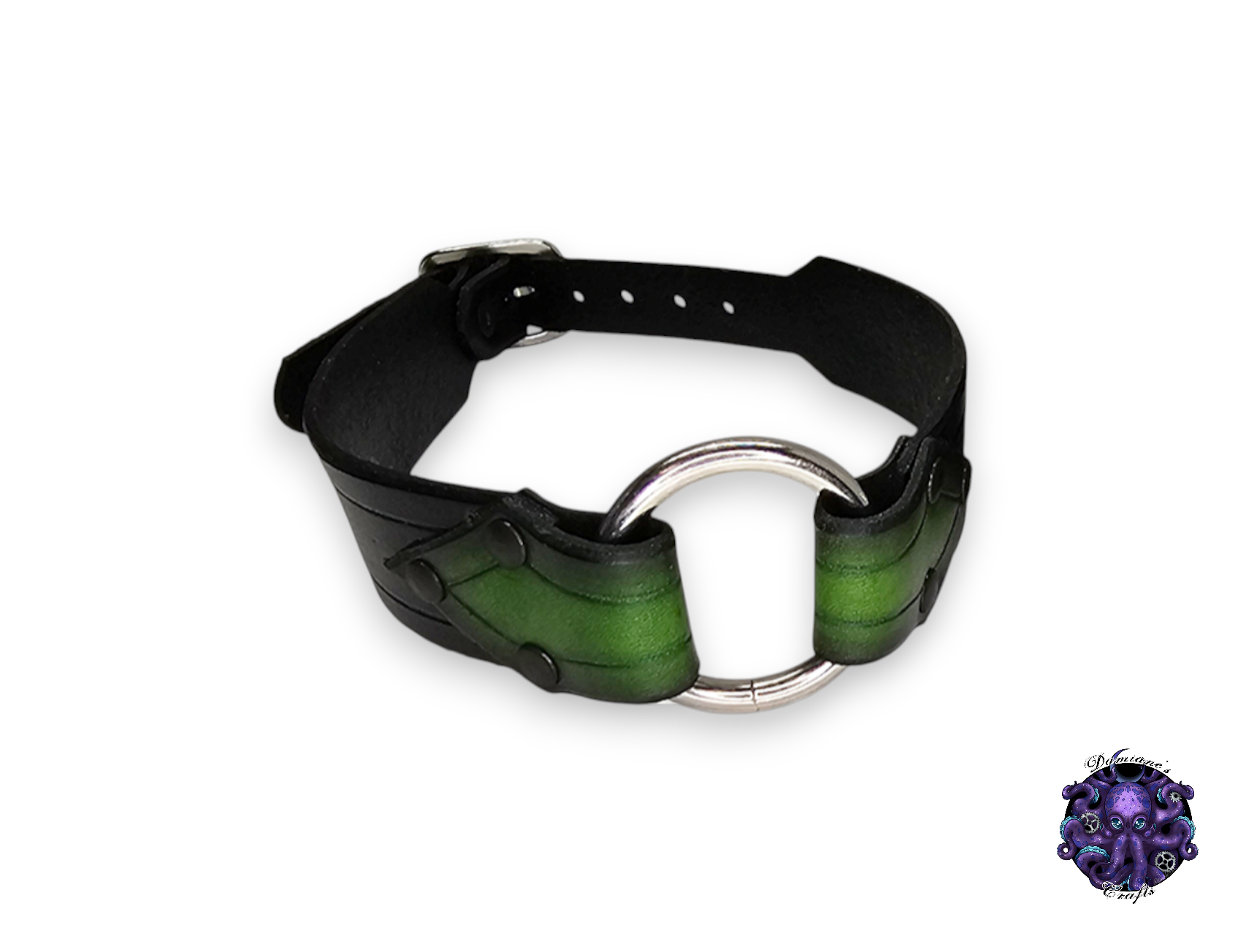 SALE, Grade B, Real leather, Choker, ring, O-ring, double point, steampunk, Medieval, Gothic, Vampire, punk, rock, metal, heavy metal, mode accessory, bdsm