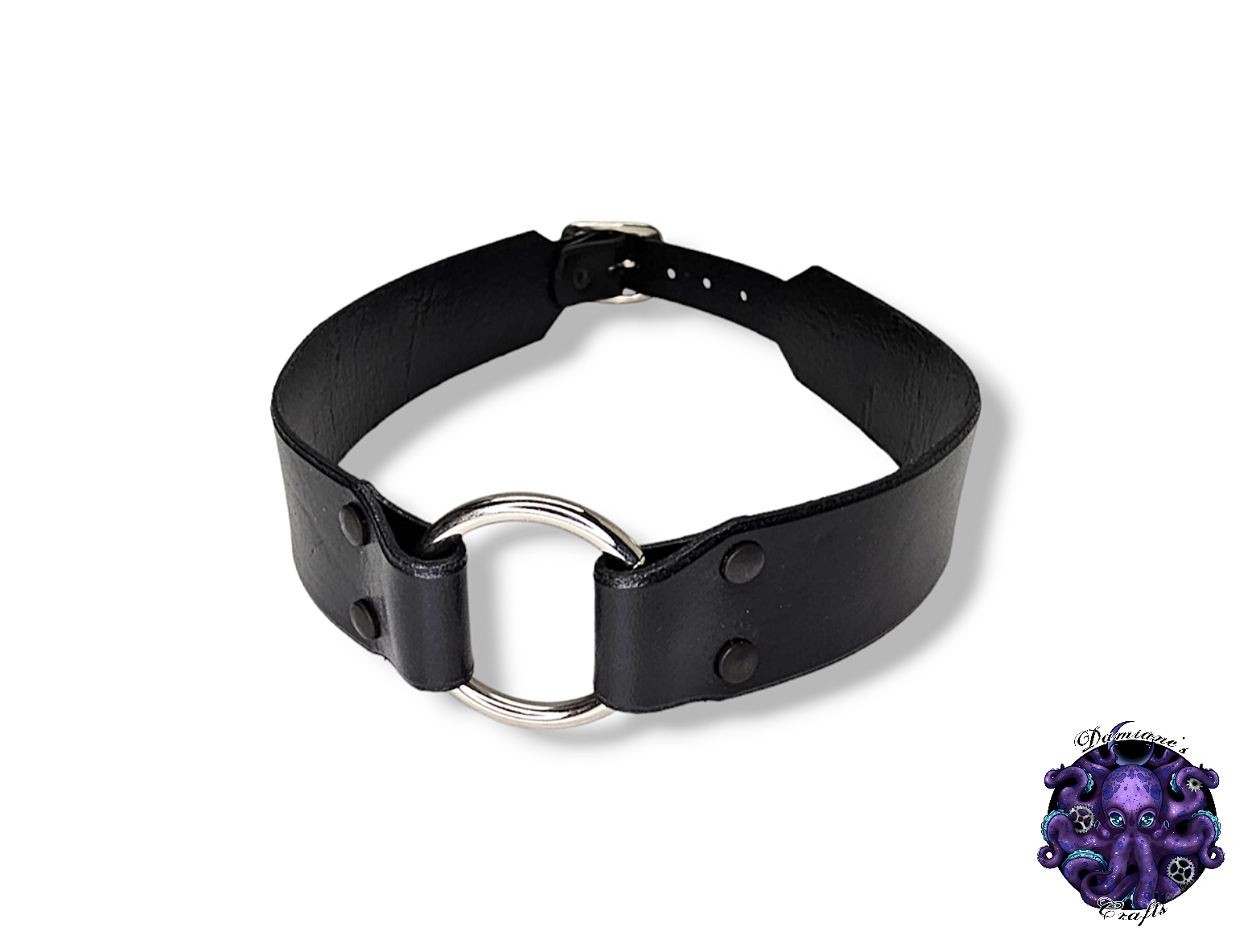 XLARGE, Real leather, Choker, ring, O-ring, steampunk, Medieval, Gothic, Vampire, punk, rock, metal, heavy metal, mode accessory, bdsm