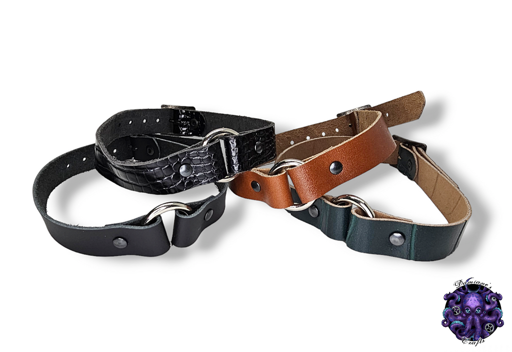 Real leather, Choker, ring, O-ring, steampunk, Medieval, Gothic, Vampire, punk, rock, metal, heavy metal, mode accessory, bdsm