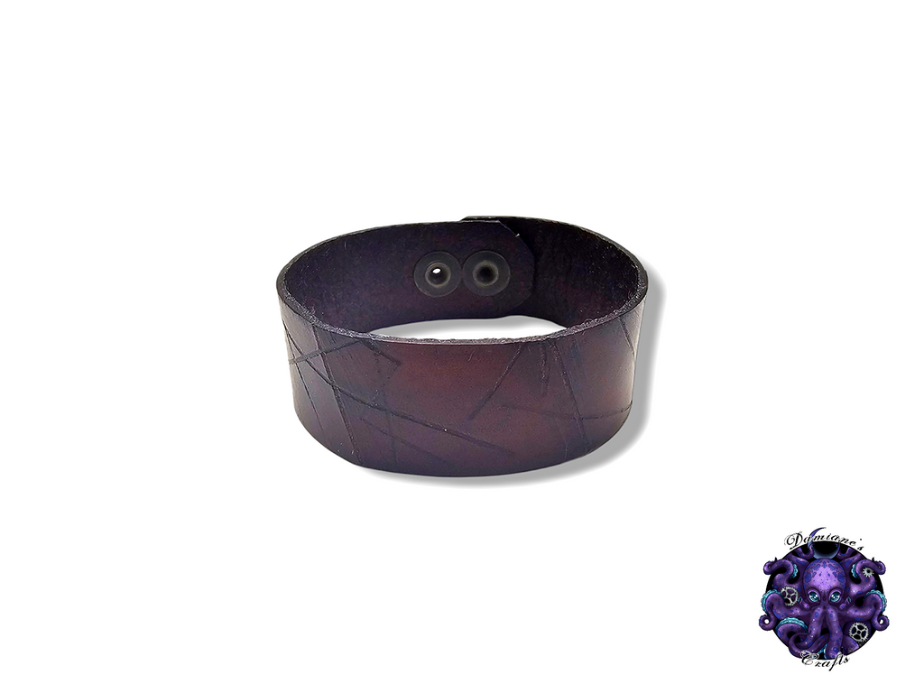 Bracelet en cuir véritable, style manchette, usé par les combats, médiéval, gothique, punk, rock, métal, heavy metal, accessoire de mode, marron