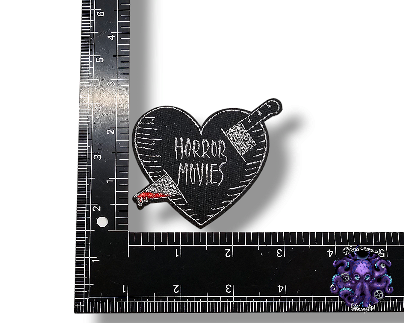Embroided Patch, Iron on, Glue, Craft supply, Embroidery, Fabric, Movie, Old movies, classic, horror, 80s, knife, dream it, rocky