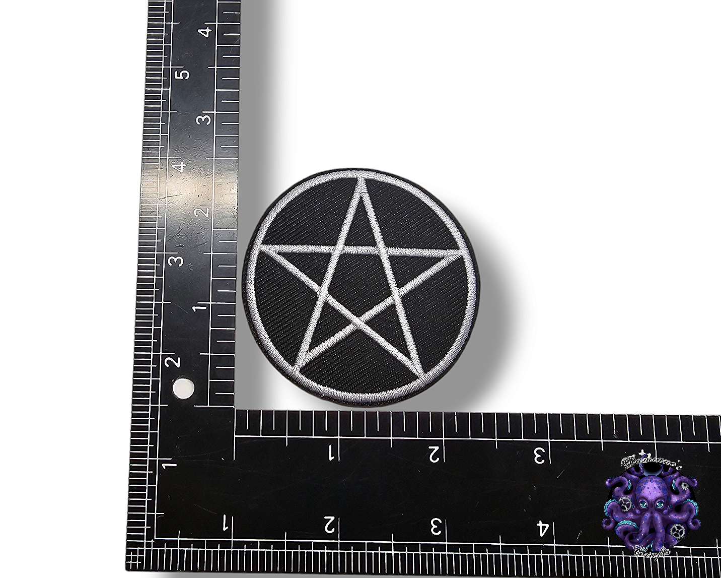 Embroided Patch, Iron on, Glue, Craft supply, Embroidery, Fabric, pentagram, pentacle, satan, cat, elements, seasons, moon, goddess, wicca, celtic, multicolor