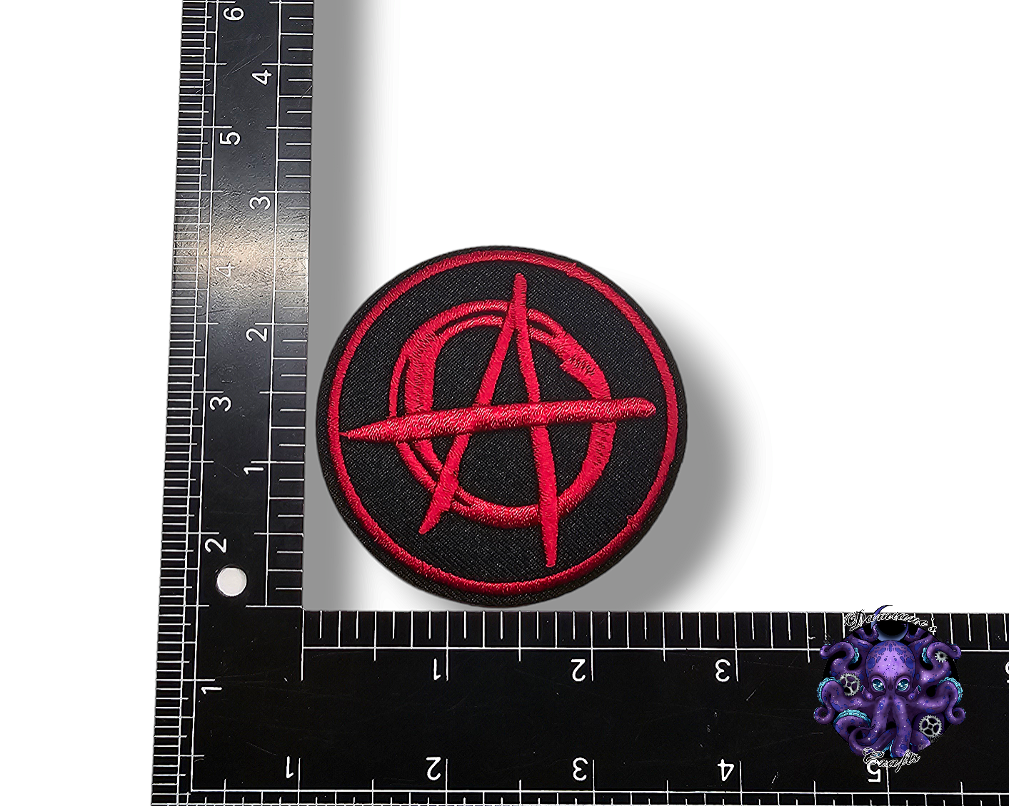 Embroided Patch, Iron on, Glue, Craft supply, Embroidery, Fabric, Punk, Punks not dead, Anarchy, symbol, logo, safety pin