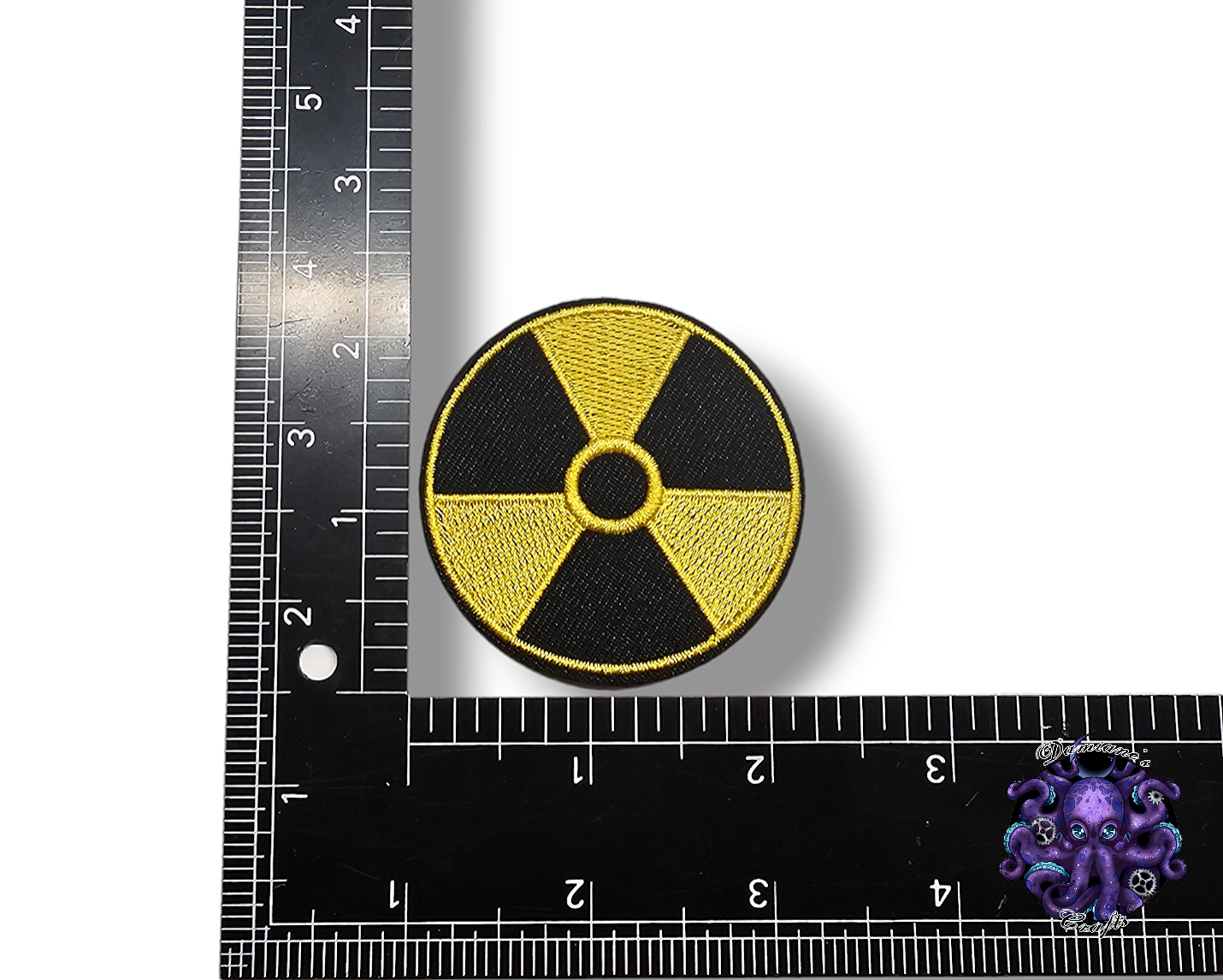 Embroided Patch, Iron on, Glue, Craft supply, Embroidery, Fabric, Biohazard, Radioactive, Zombie, Video game, movies, post-apocalypse