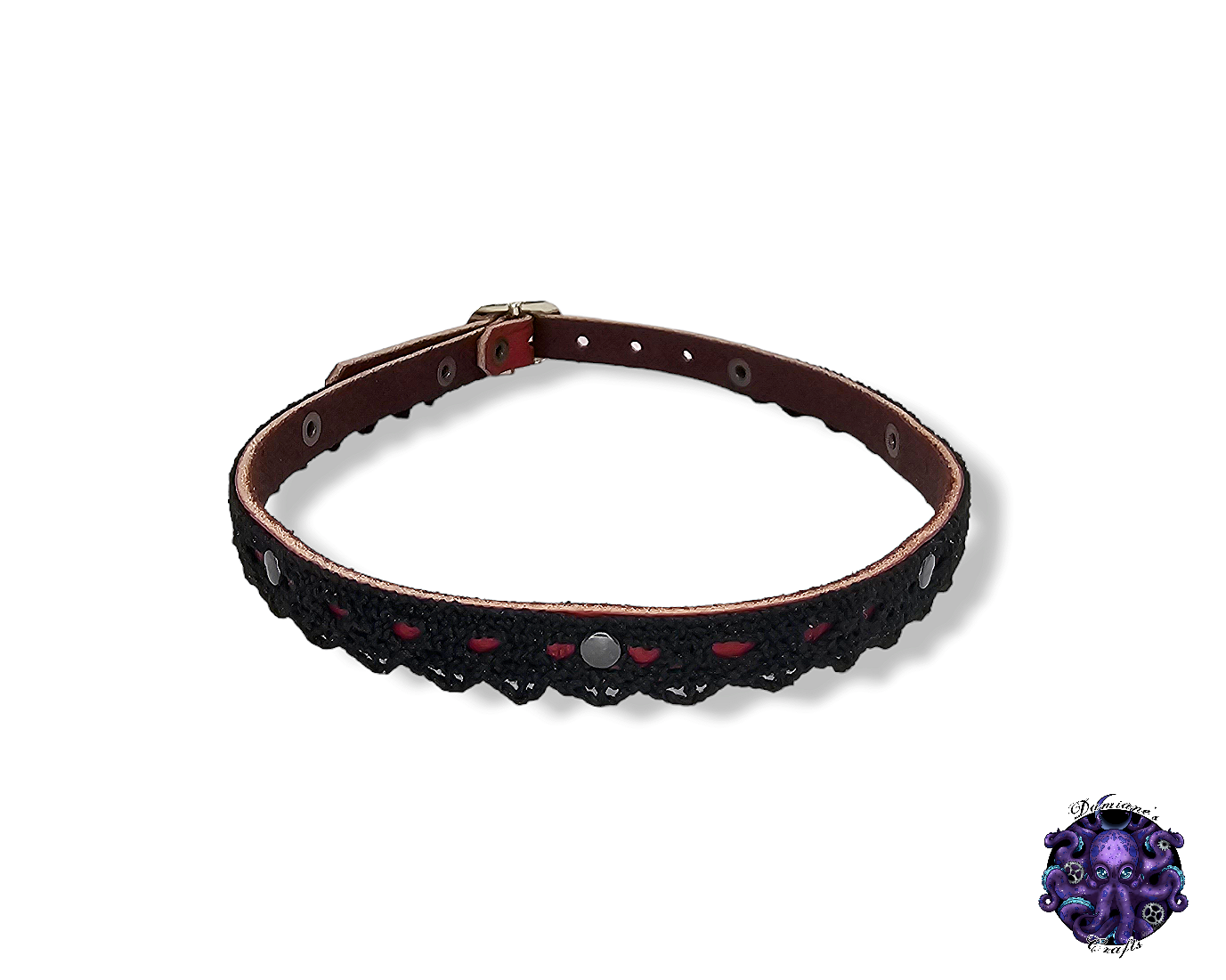 Real leather, Choker, Lace, Guipure, steampunk, Medieval, Gothic, Vampire, punk, rock, metal, heavy metal, mode accessory, bdsm