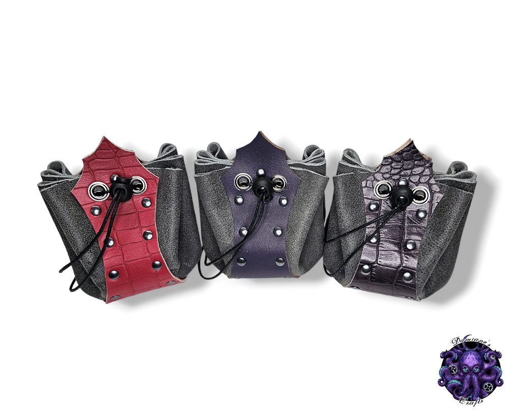 Bolsa, bolsillo, medieval, monedero, moneda, dados, dinero, suave, cuero auténtico, cordón, D&amp;D, RPG, LARP, cosplay