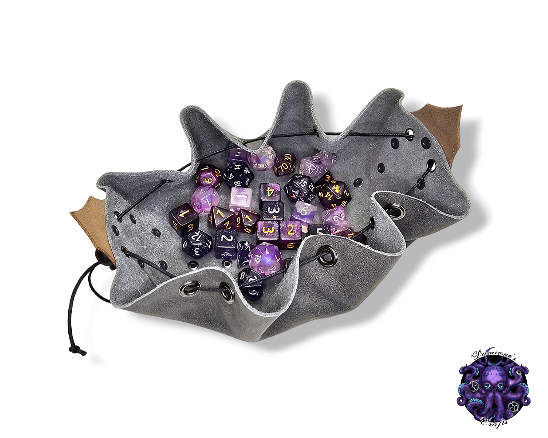 Bolsa, bolsillo, medieval, monedero, moneda, dados, dinero, suave, cuero auténtico, cordón, D&amp;D, RPG, LARP, cosplay