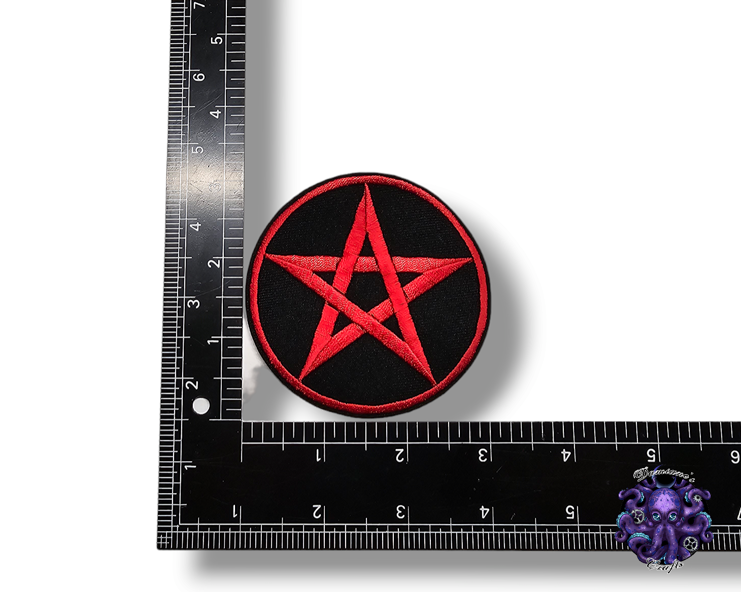 Embroided Patch, Iron on, Glue, Craft supply, Embroidery, Fabric, pentagram, pentacle, satan, cat, elements, seasons, moon, goddess, wicca, celtic, multicolor