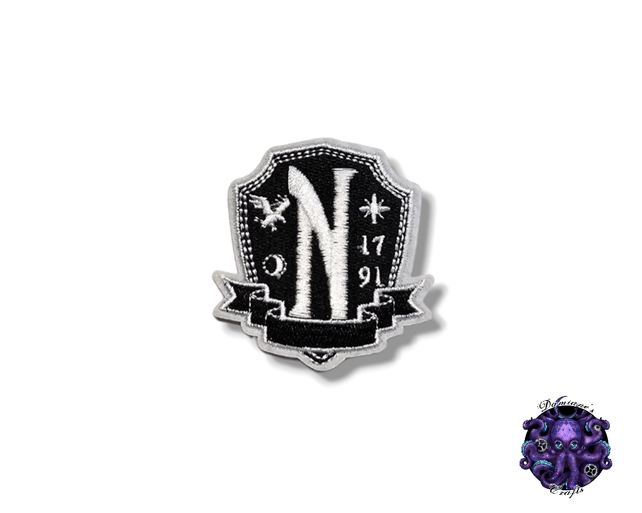 Fabric Embroided Patch, academy, Thing, Rose window, umbrella, cello, gothic, Iron on, glue, badge