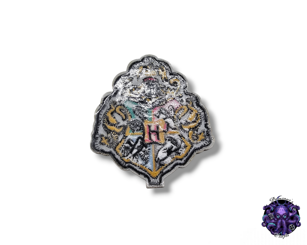 Embroided Patch, Iron on, Glue, Craft supply, Embroidery, Magic, School, House, Witch, Wizard, Scarf, lion, snake, eagle, badger, gothic