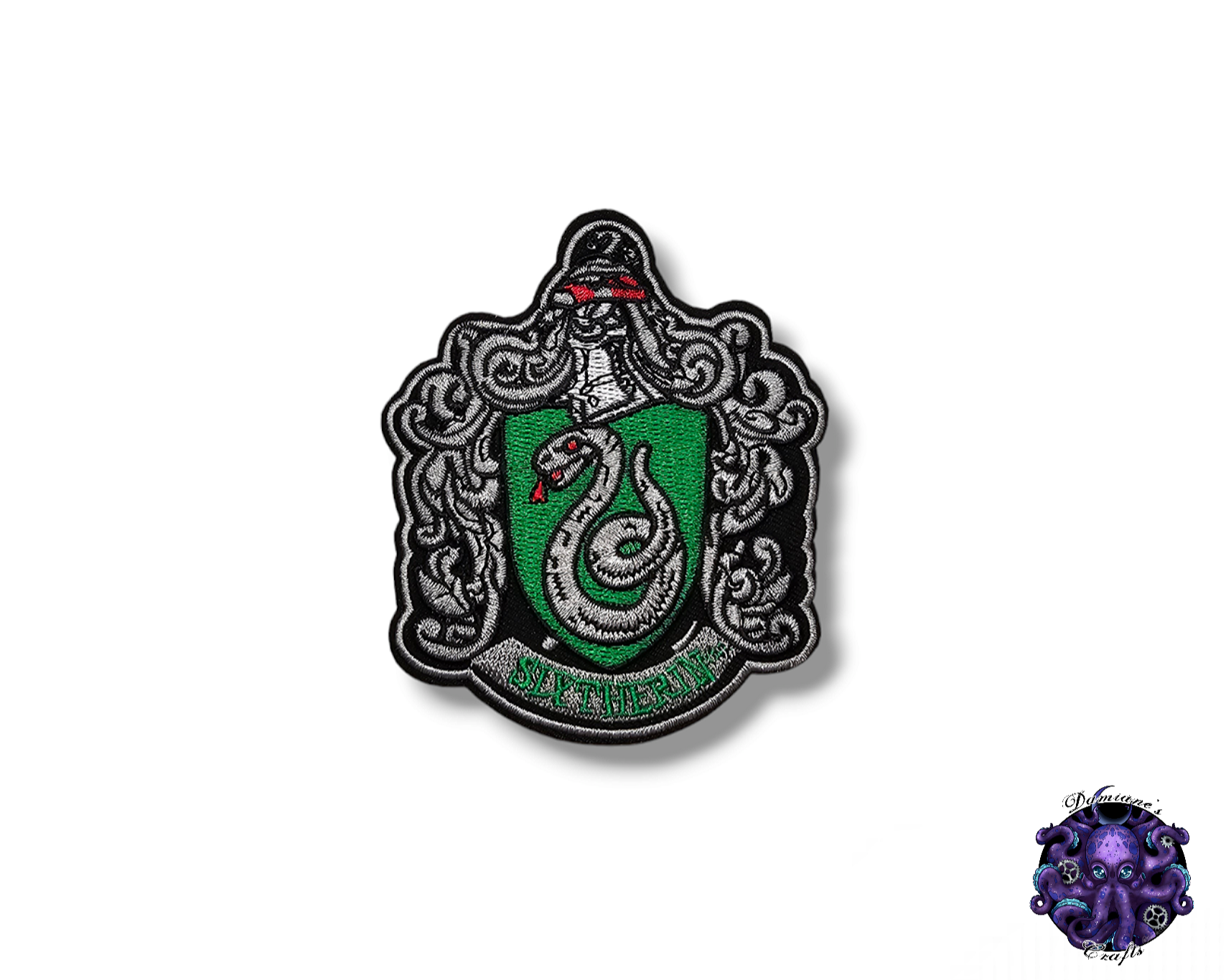 Embroided Patch, Iron on, Glue, Craft supply, Embroidery, Magic, School, House, Witch, Wizard, Scarf, lion, snake, eagle, badger, gothic