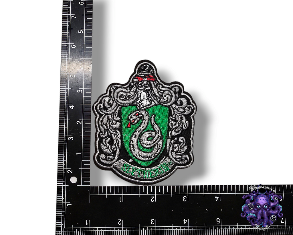 Embroided Patch, Iron on, Glue, Craft supply, Embroidery, Magic, School, House, Witch, Wizard, Scarf, lion, snake, eagle, badger, gothic